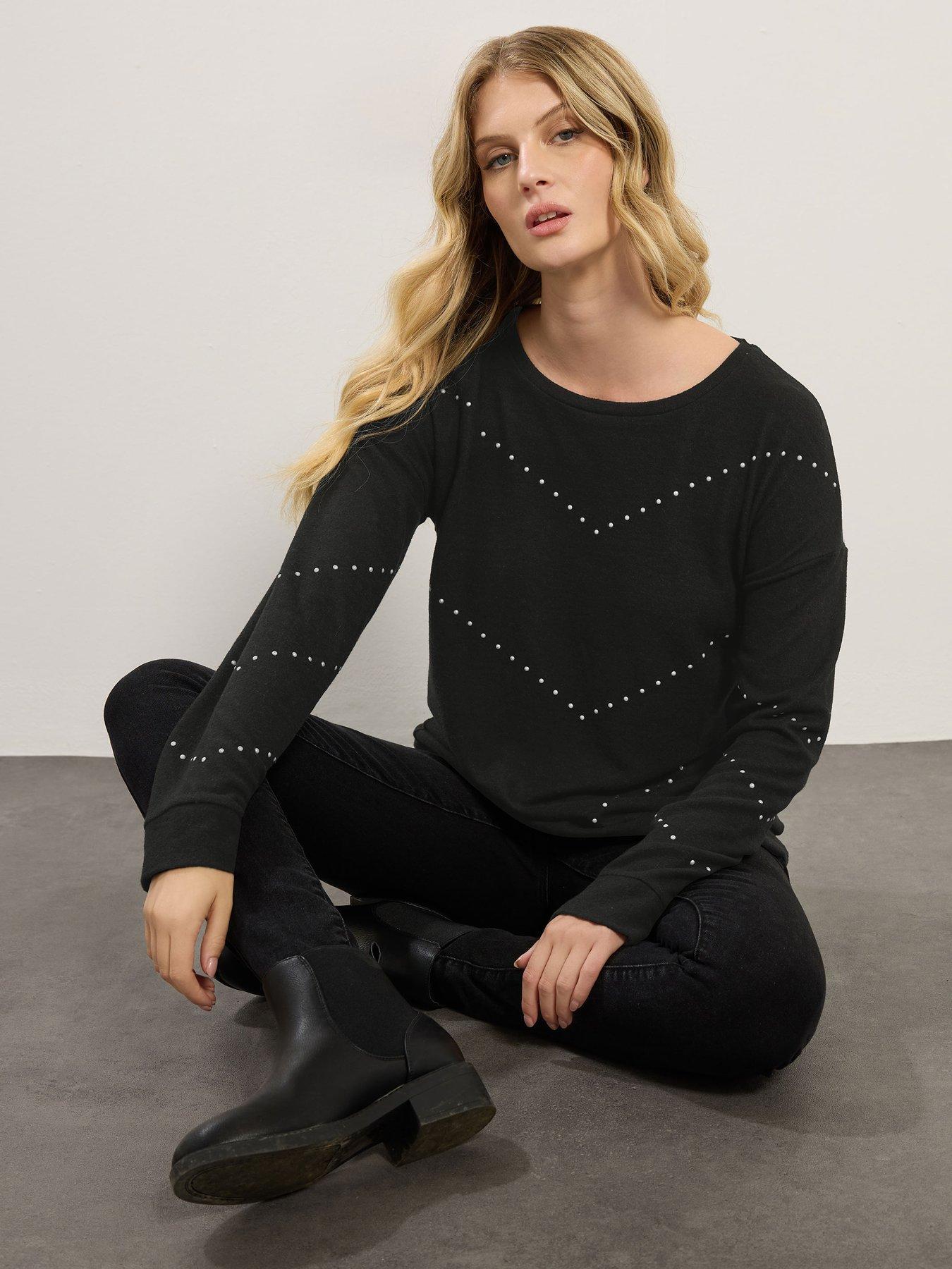 long-tall-sally-stud-jumper-blackback