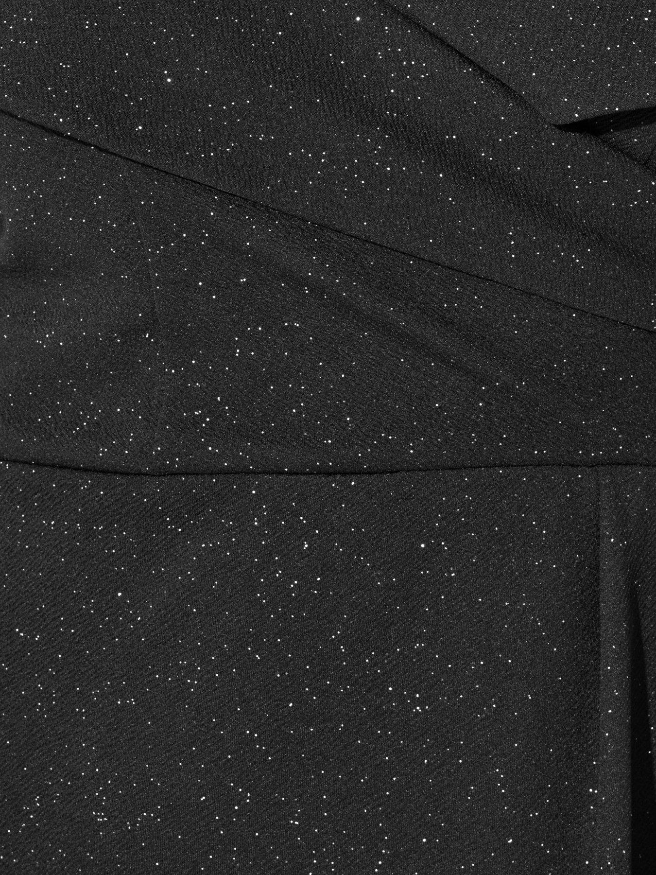 yours-curve-bardot-wrap-glitter-skater-dress-blackoutfit
