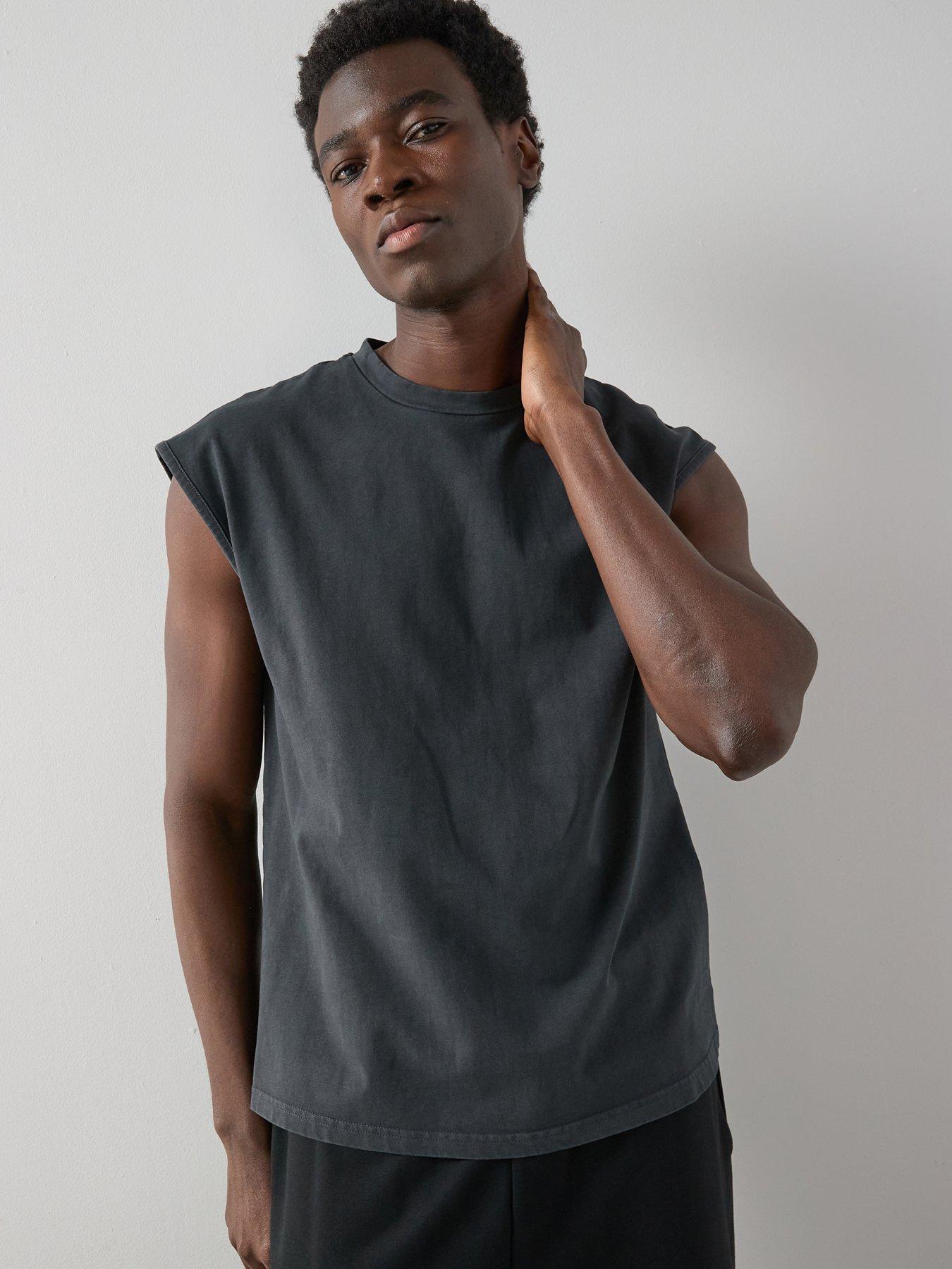 the-very-collection-pure-cotton-washed-oversized-vest-blackfront