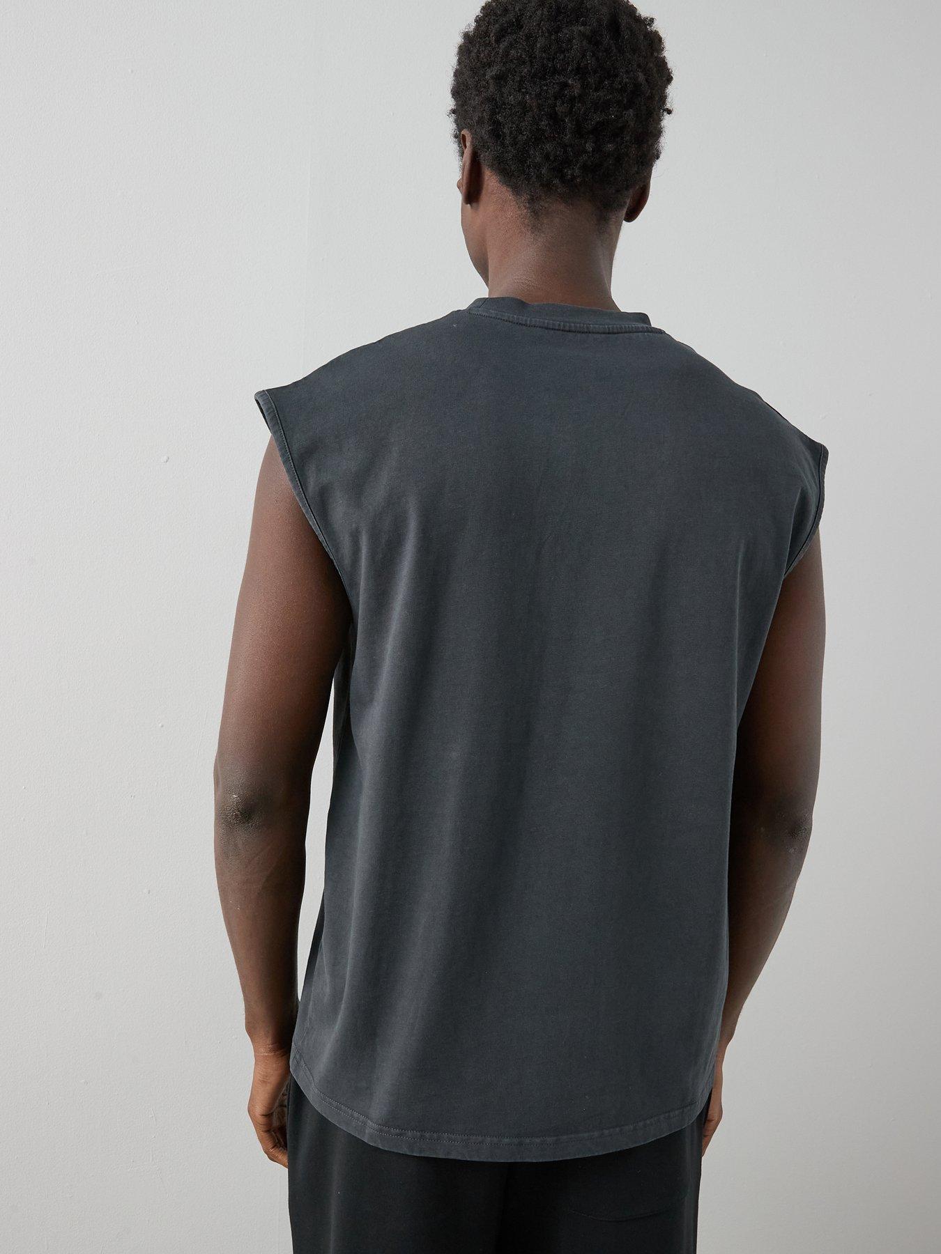 the-very-collection-pure-cotton-washed-oversized-vest-blackstillFront