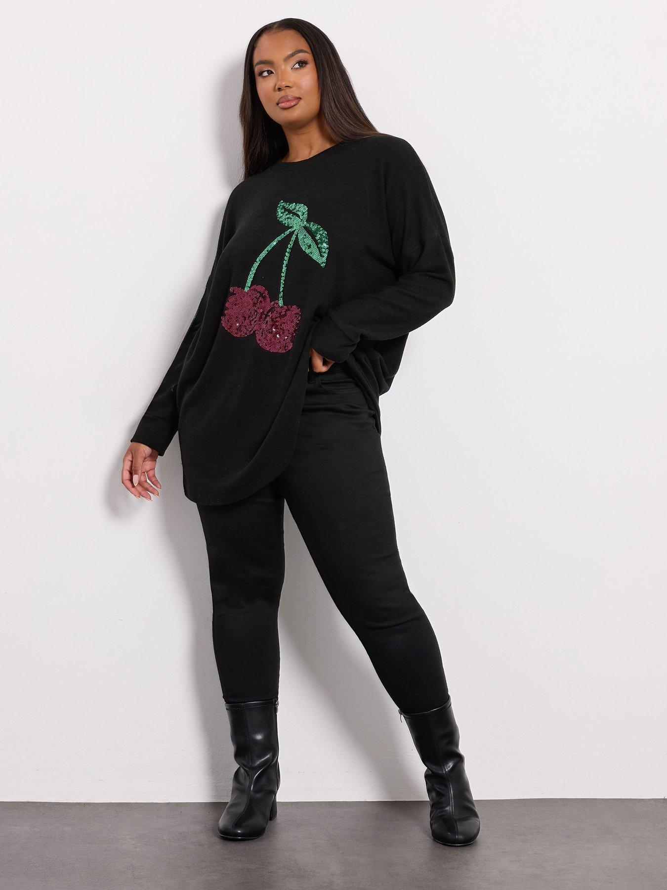 yours-curve-cherry-jumper-blackback