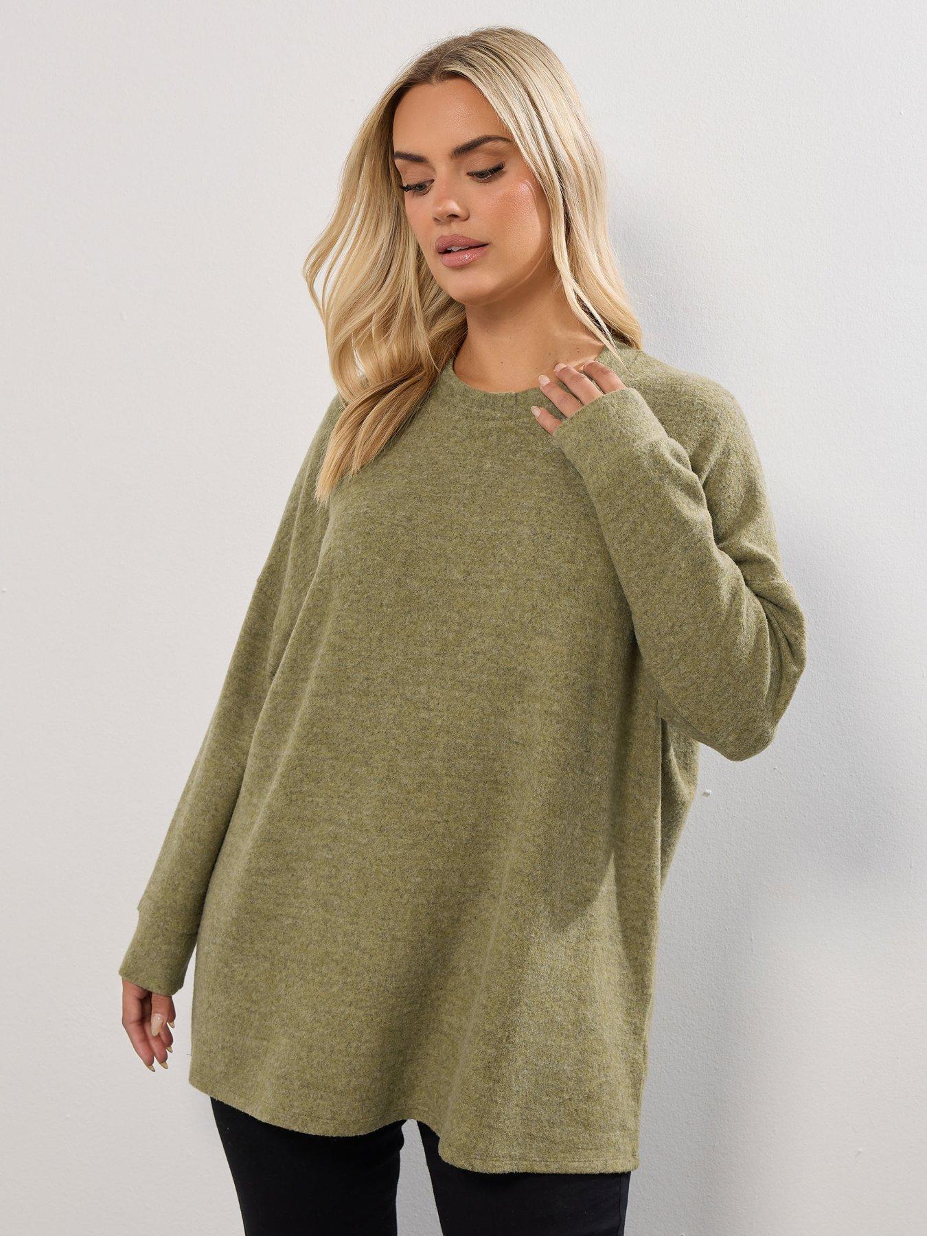 yours-curve-long-sleeve-jumper-greenfront