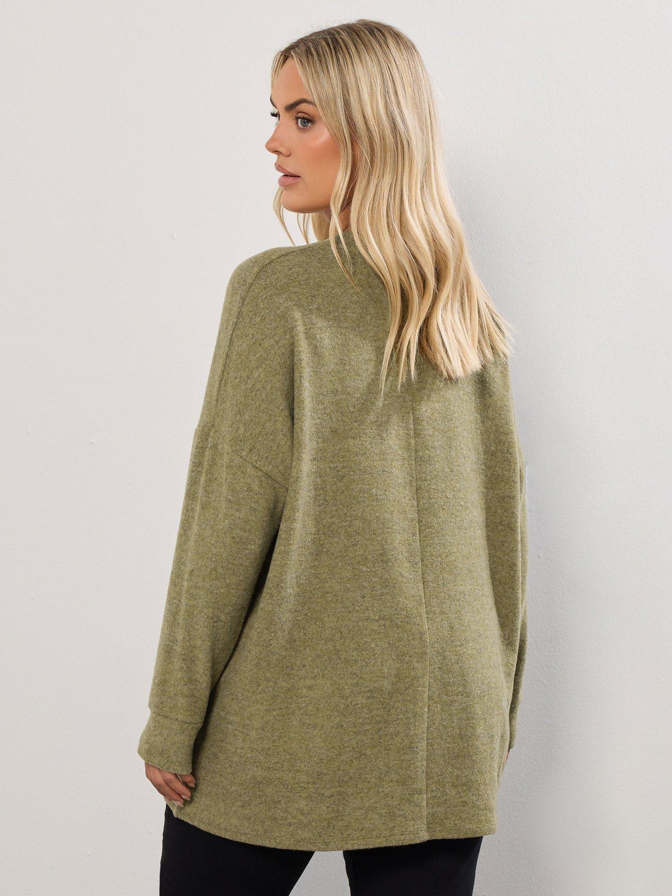 yours-curve-long-sleeve-jumper-greenstillFront