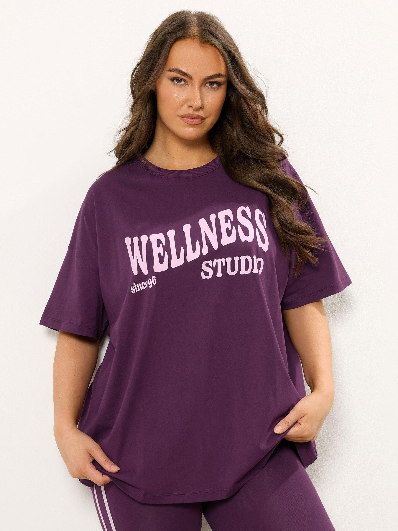 Yours Curve Wellness Studio T-Shirt - Purple