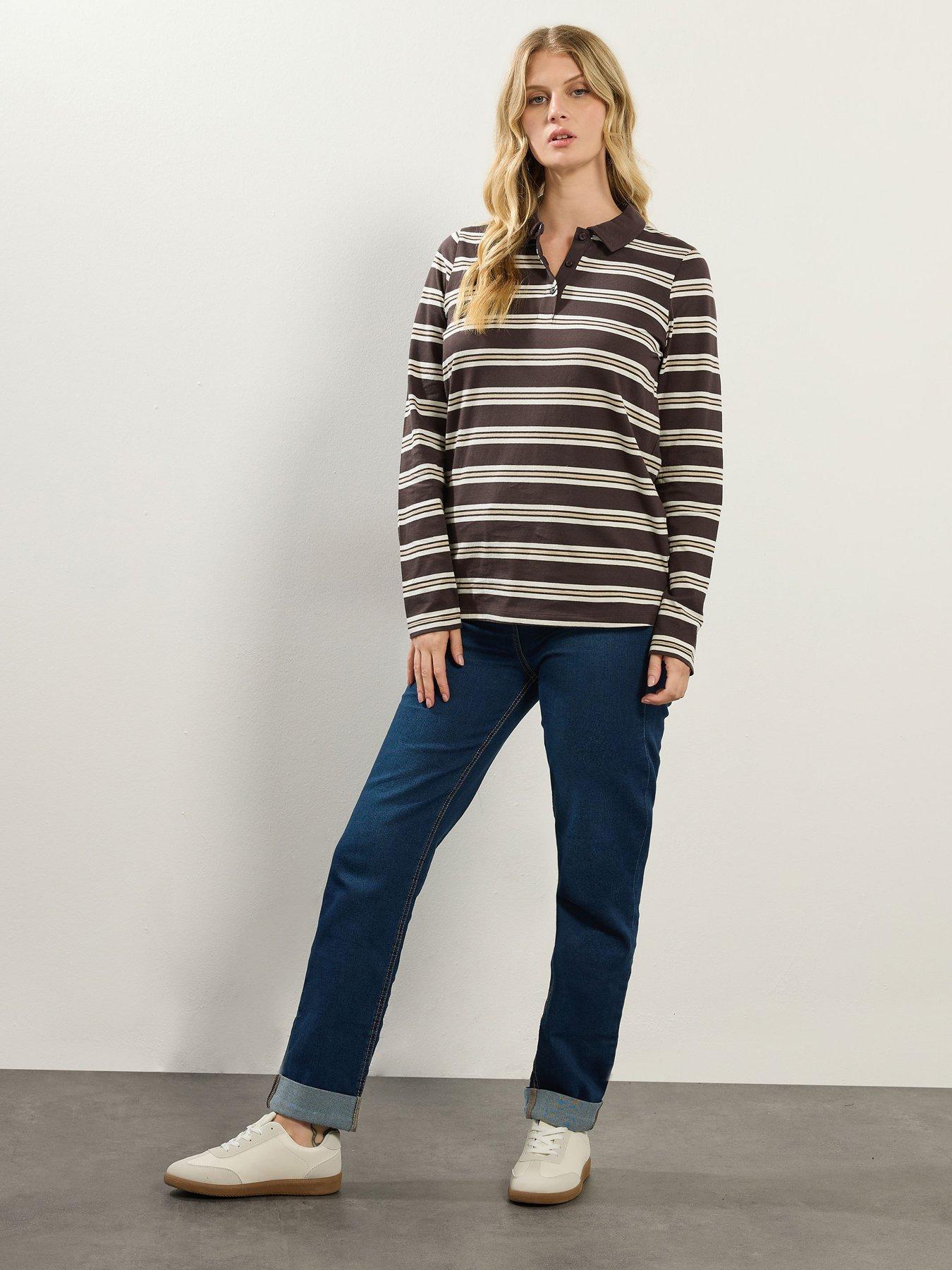 long-tall-sally-stripe-jersey-polo-top-brownback