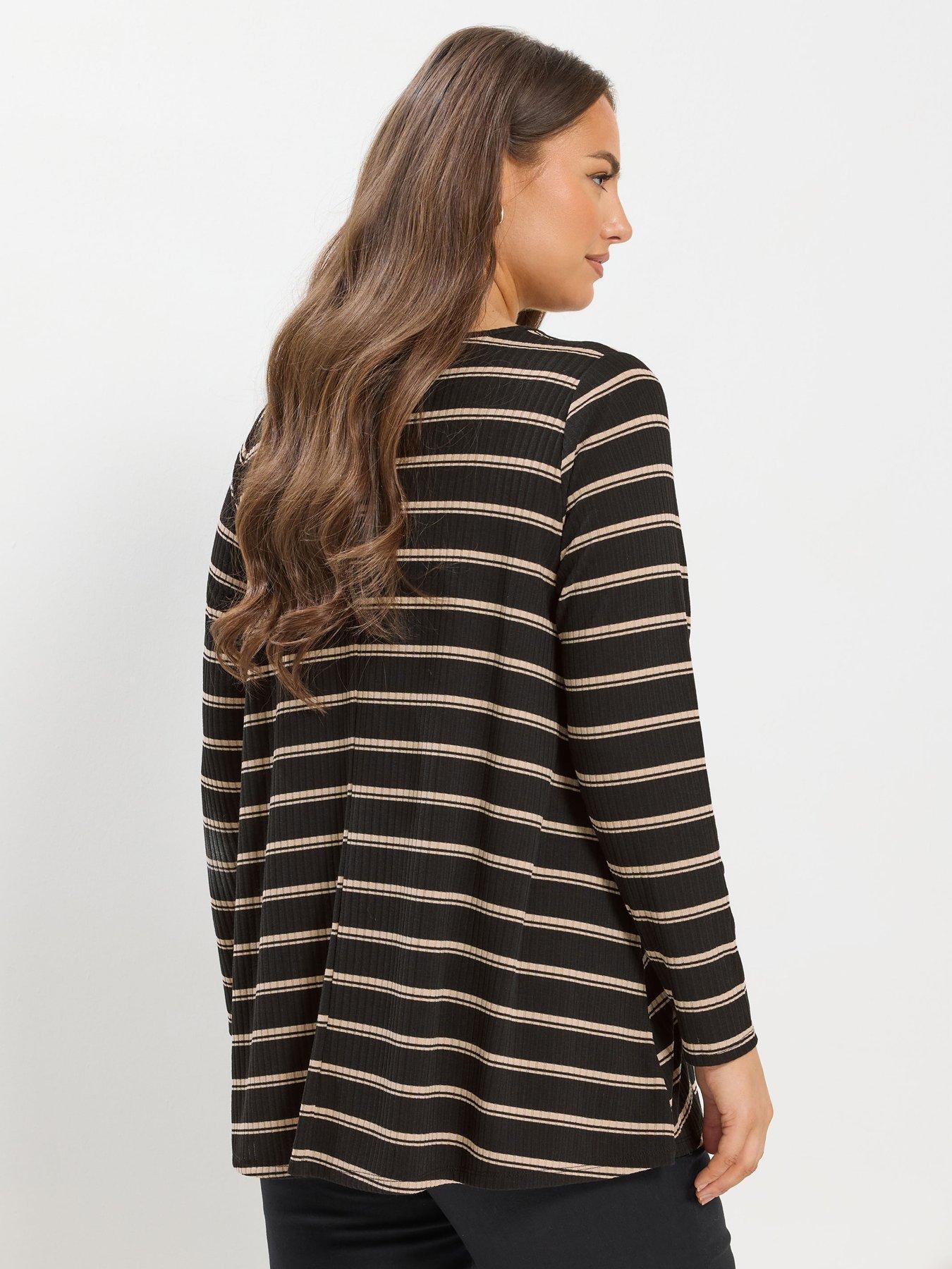 yours-curve-long-sleeve-rib-swing-t-shirt-blackstillFront