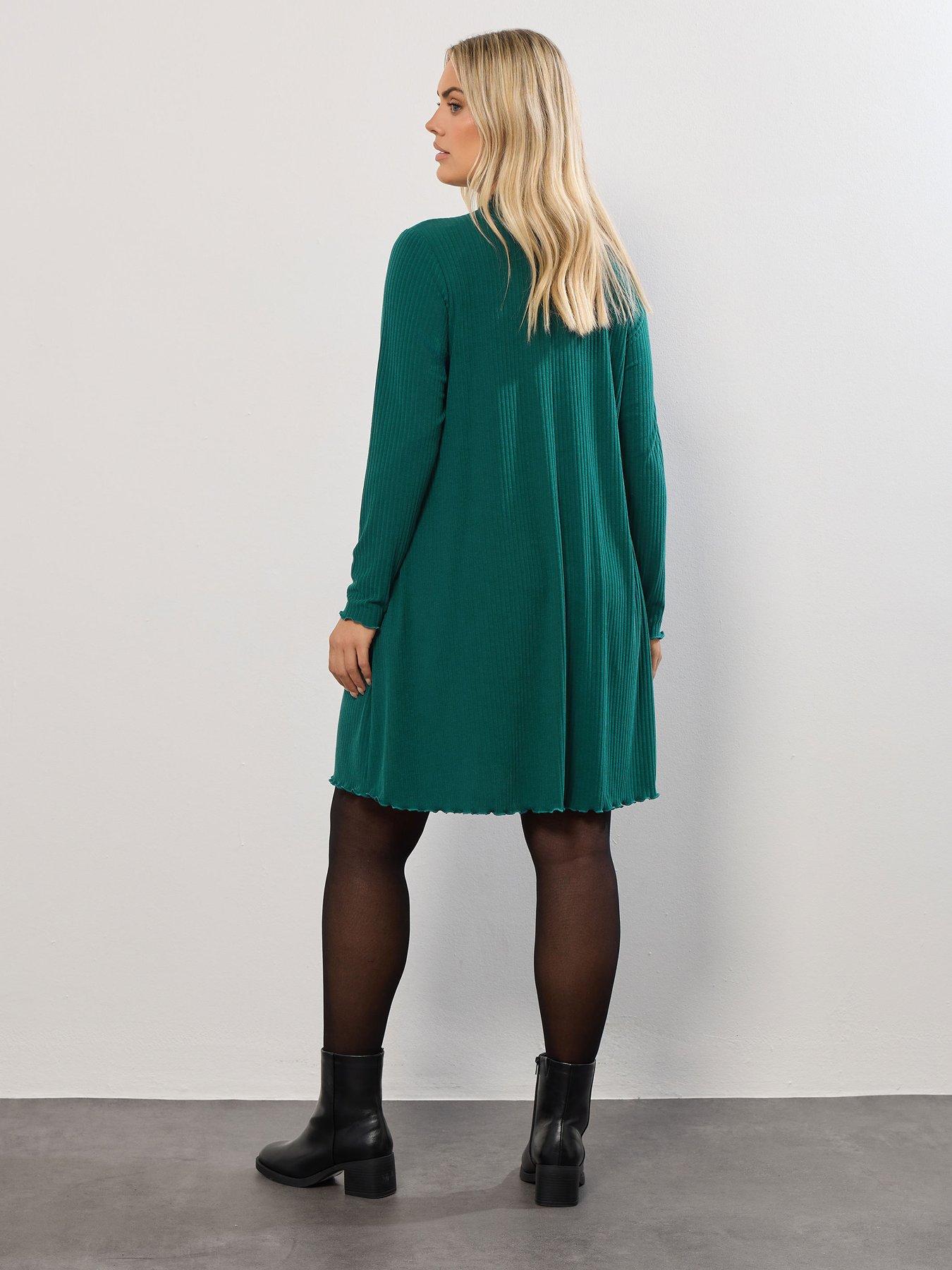 yours-curve-lettuce-edge-tunic-top-greenstillFront