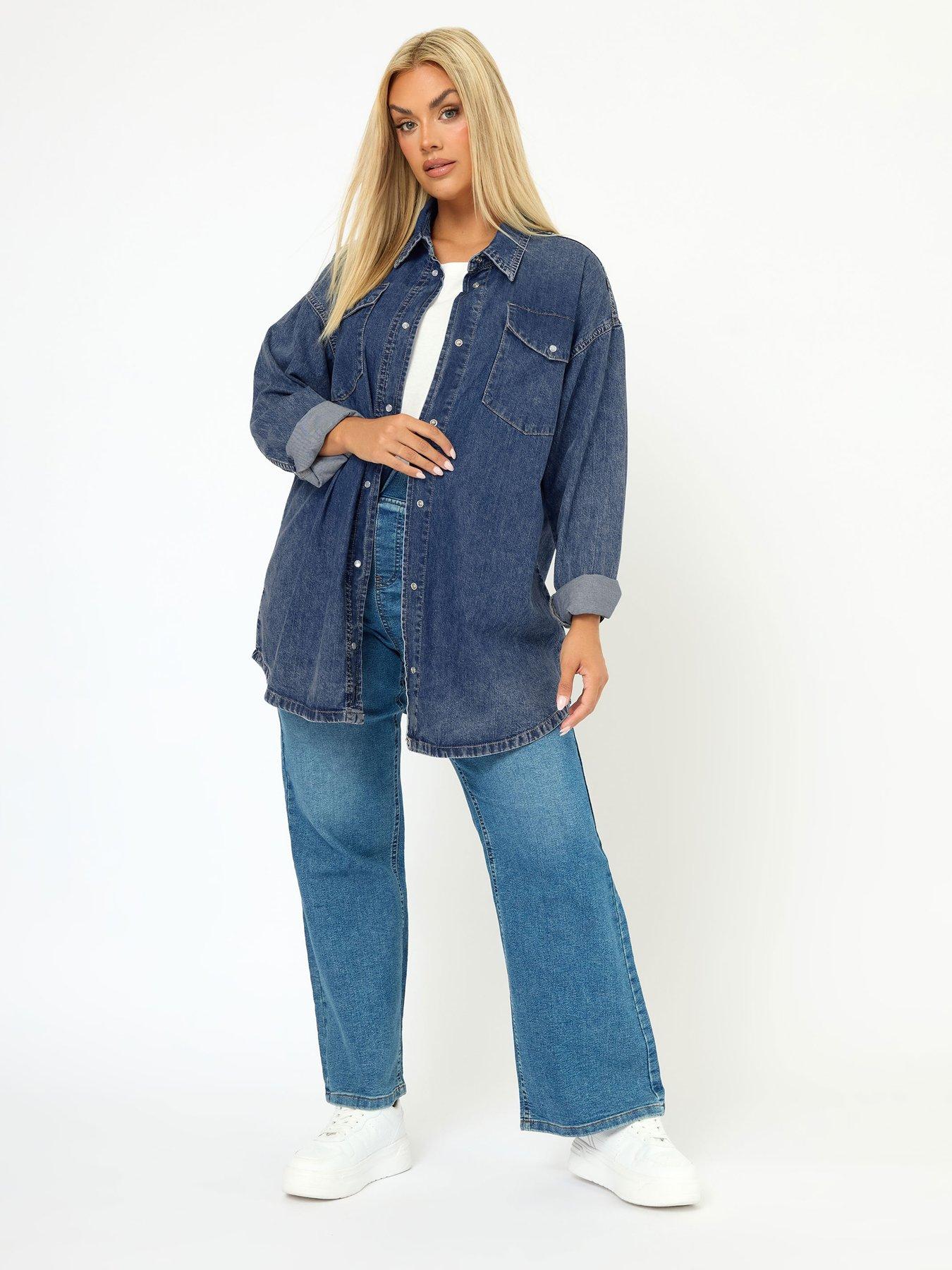 yours-curve-western-denim-shirt-blueback