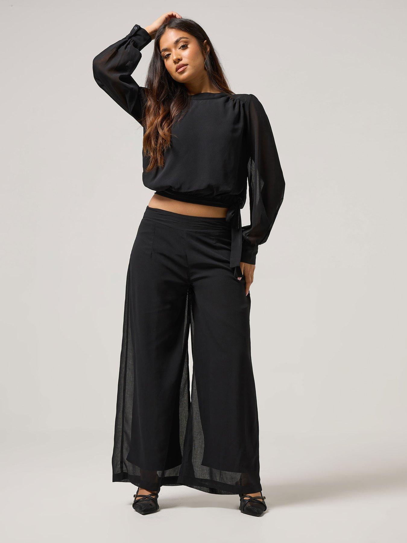 pixiegirl-petite-chiffon-long-sleeve-side-tie-top-blackback