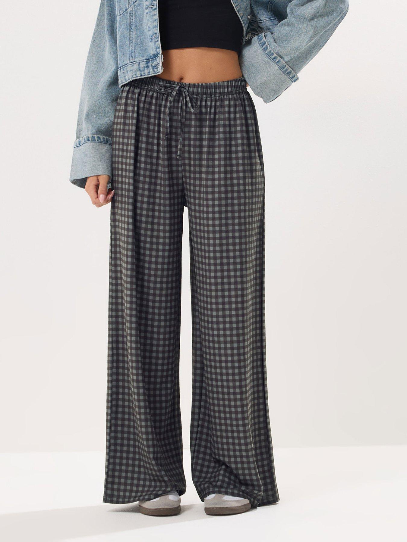 pixiegirl-petite-crinkle-gingham-wide-leg-trouser-greyback