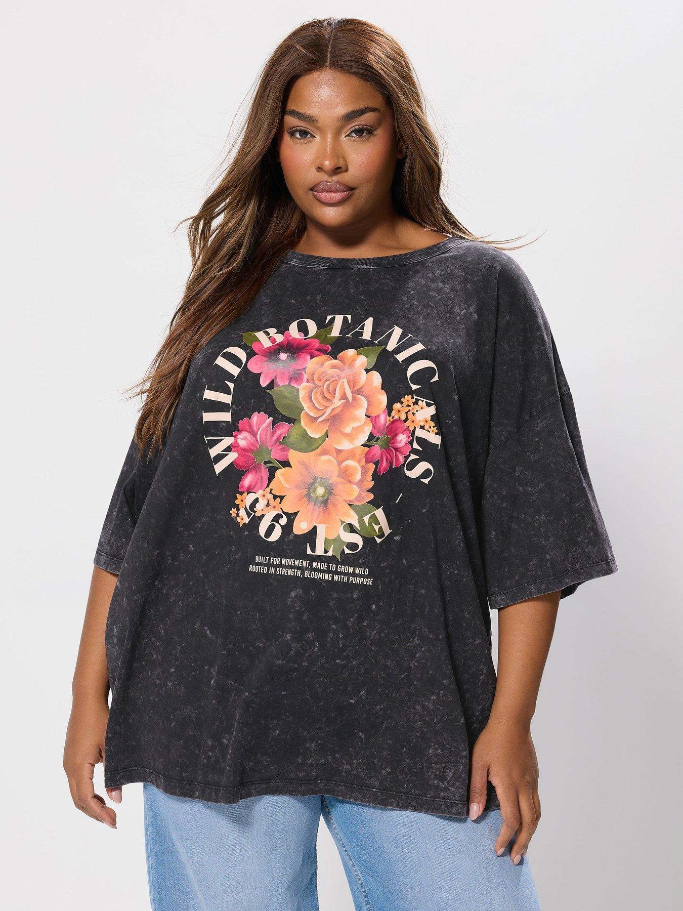 yours-curve-oversized-boxy-t-shirt-grey