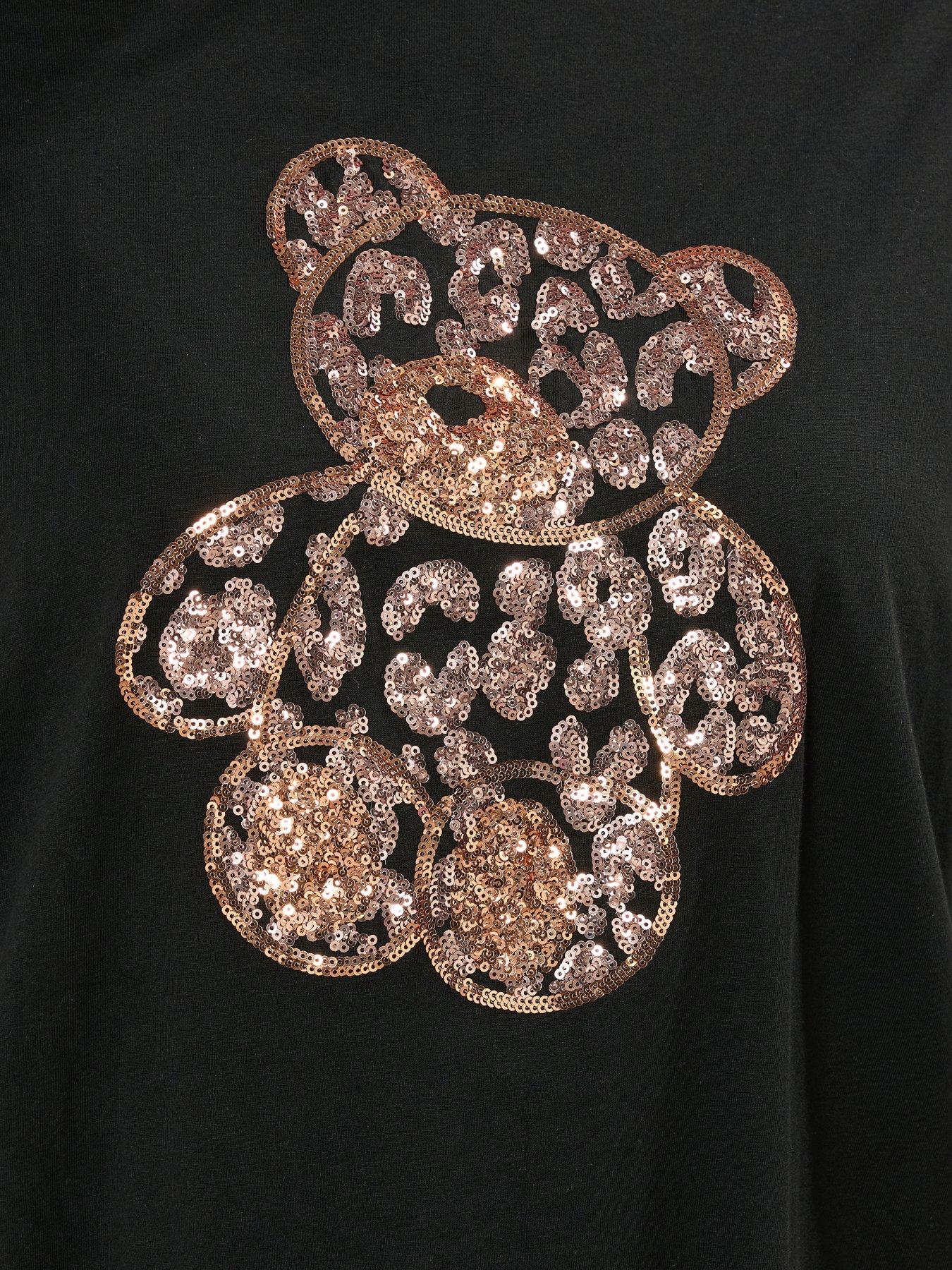 Image 4 of 4 of Yours Curve Relaxed T-Shirt - Black