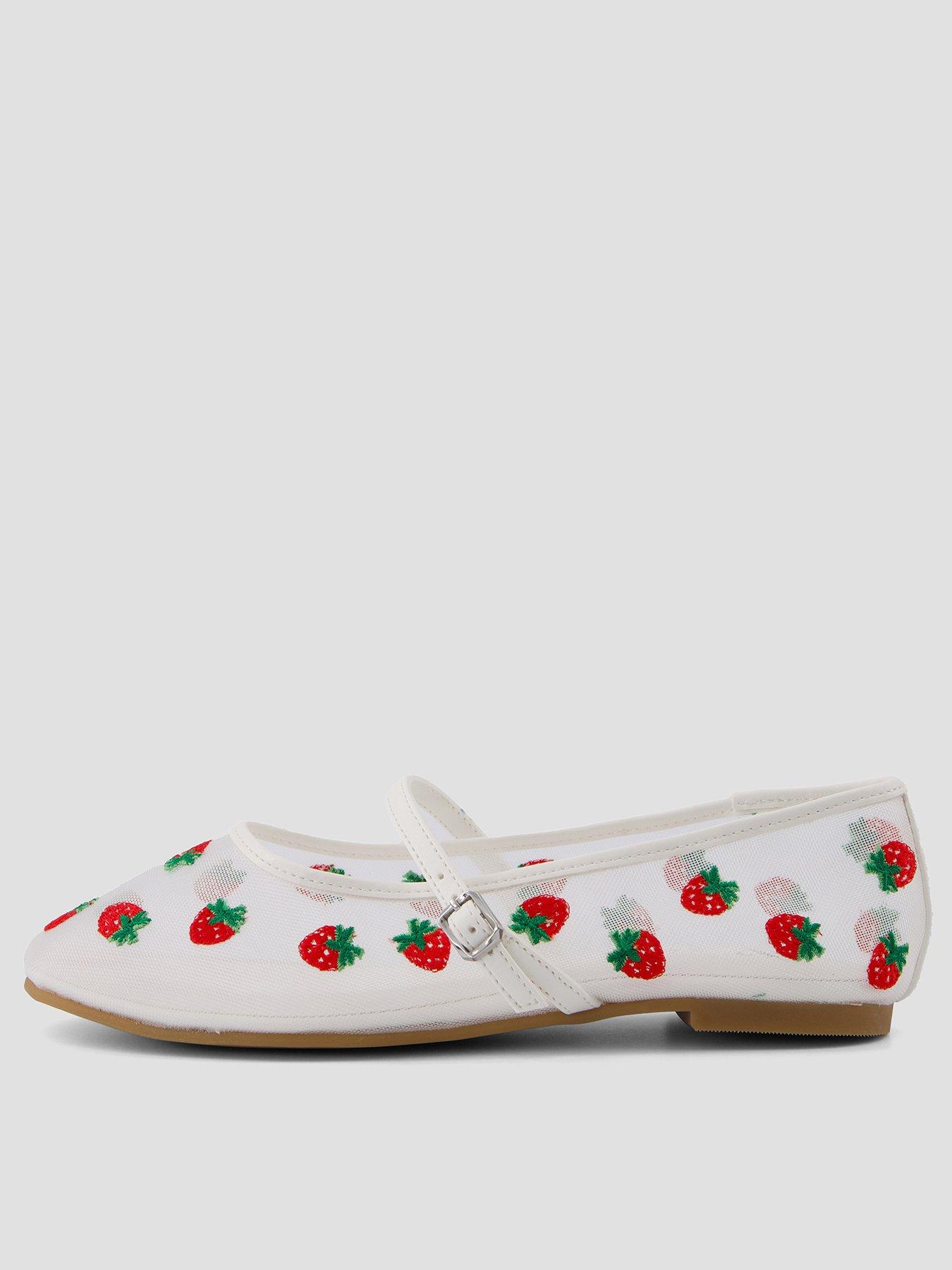 the-very-collection-embroidered-strawberry-mesh-flats-whitefront