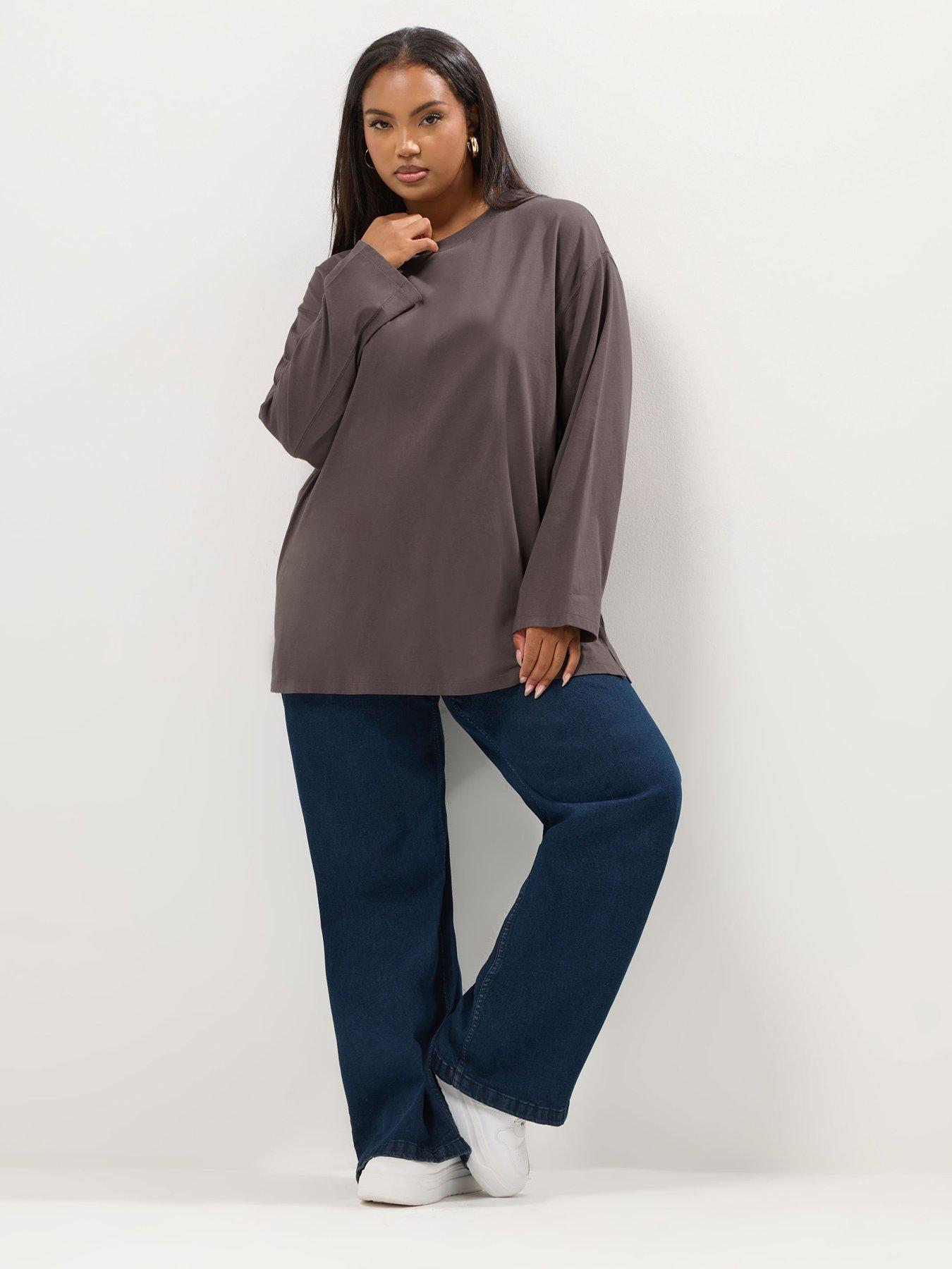 yours-curve-seam-detail-skater-top-brownback