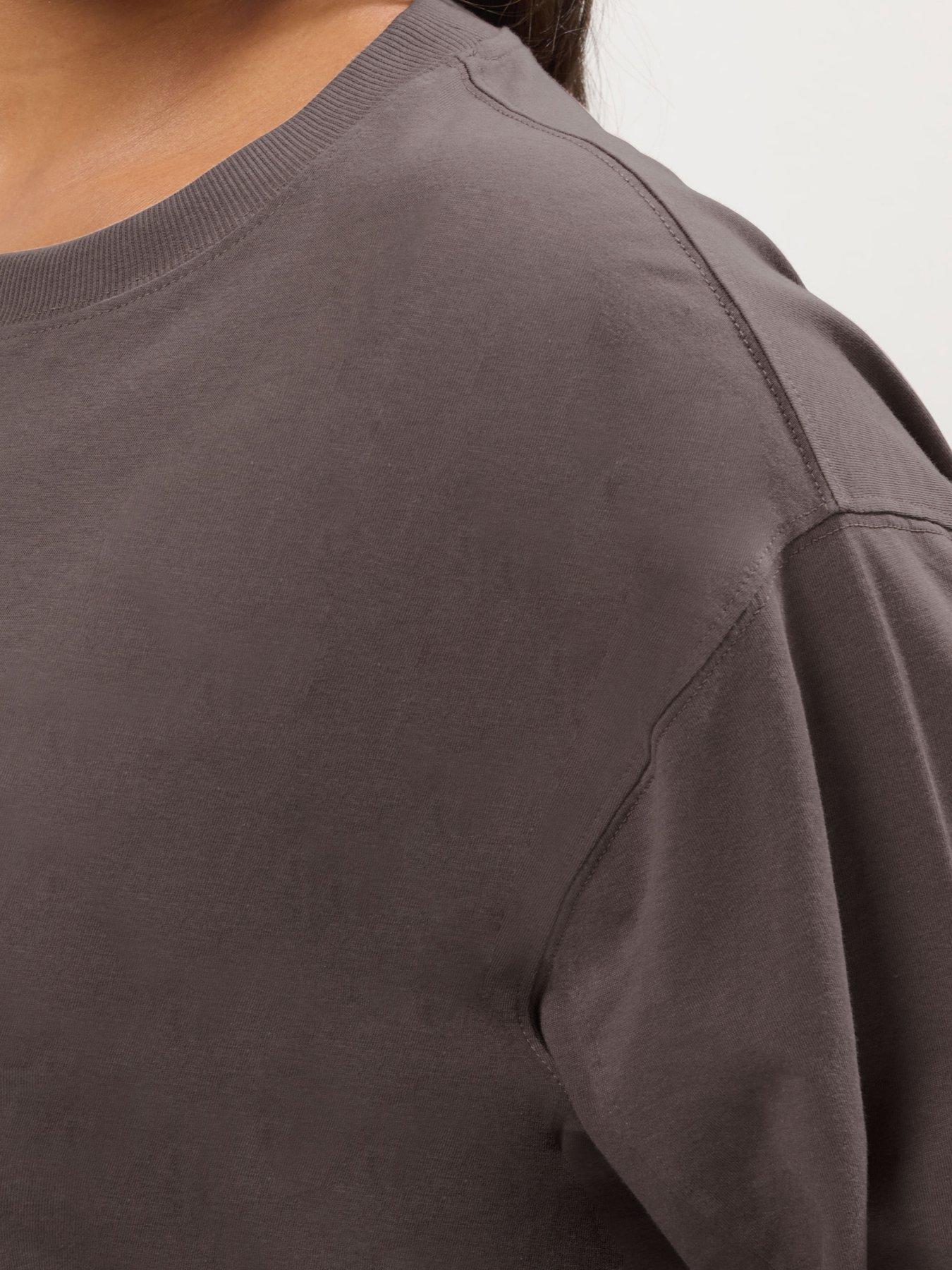 yours-curve-seam-detail-skater-top-brownoutfit