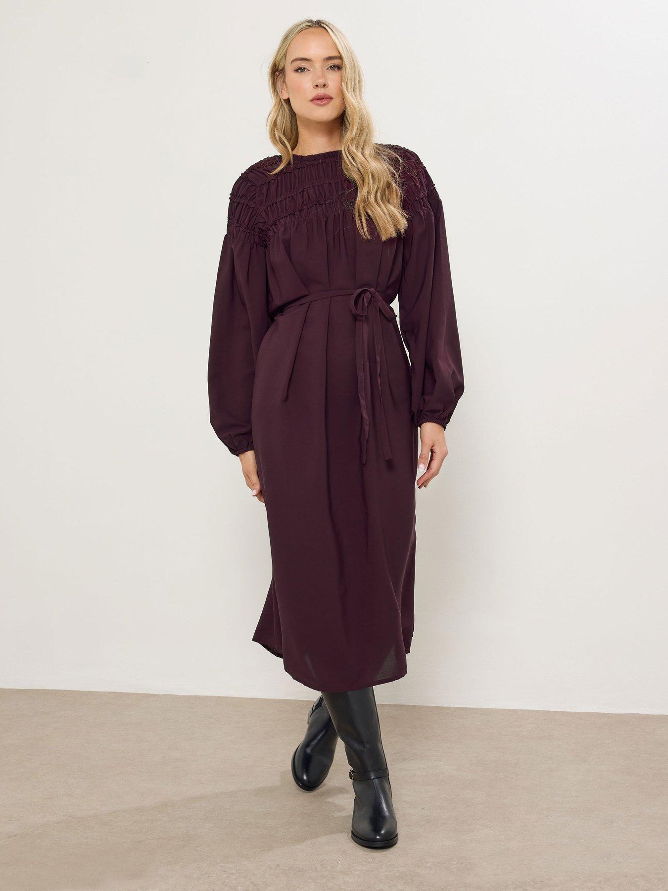 long-tall-sally-shirred-yoke-midi-dress-purpleback