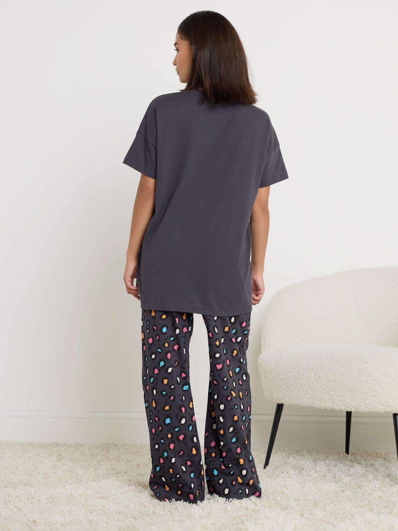pixiegirl-petite-sunday-vibes-short-sleeve-wide-leg-pyjama-set-bluestillFront