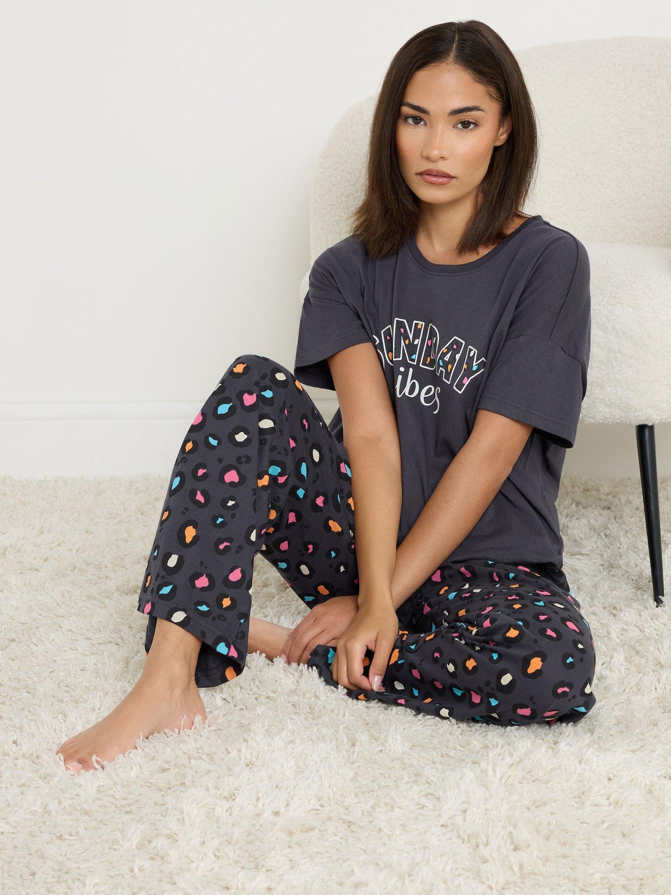 pixiegirl-petite-sunday-vibes-short-sleeve-wide-leg-pyjama-set-blueback