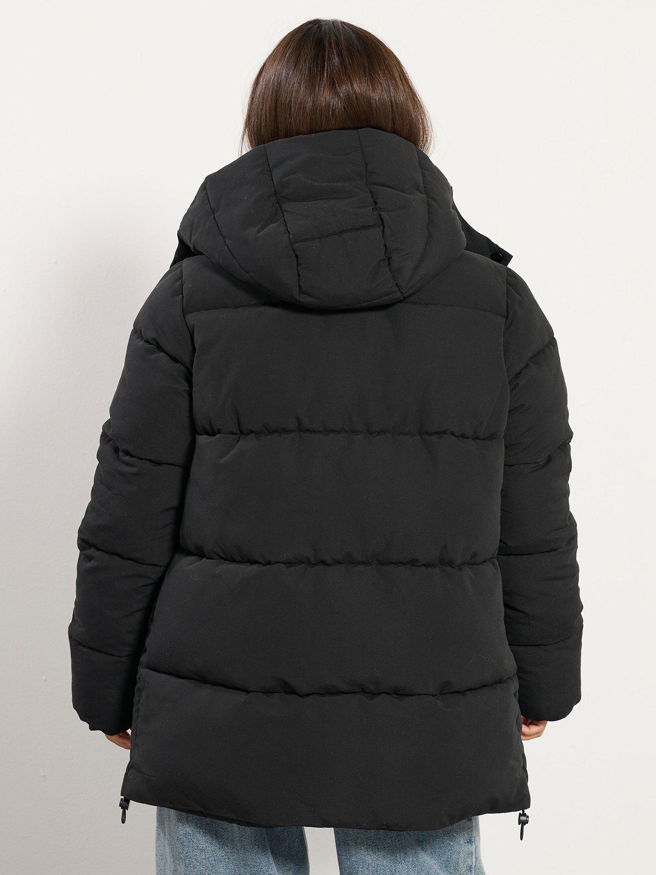 pixiegirl-petite-padded-hooded-jacket-blackstillFront