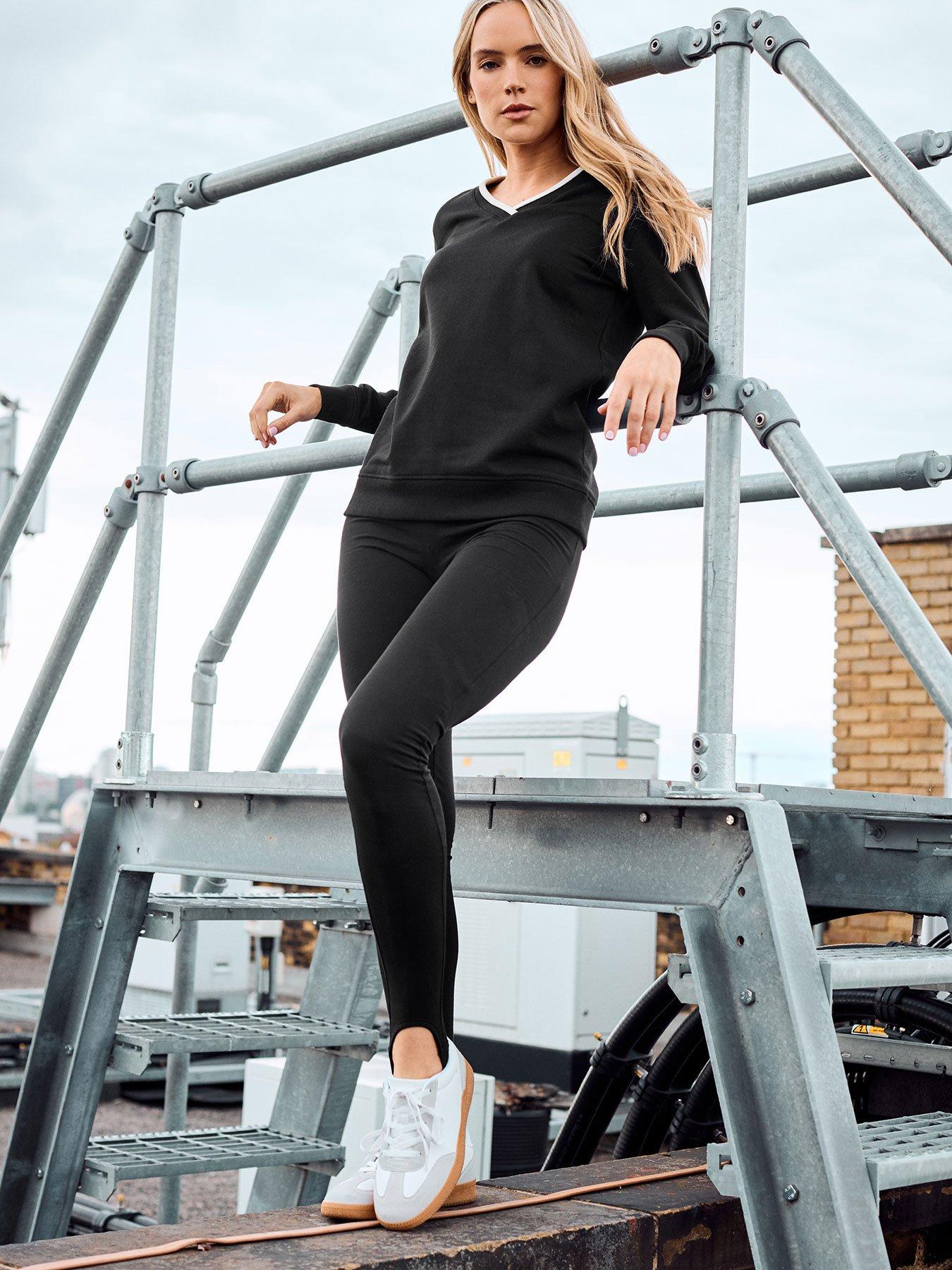 Long Tall Sally Stirrup Leggings 34" - Black