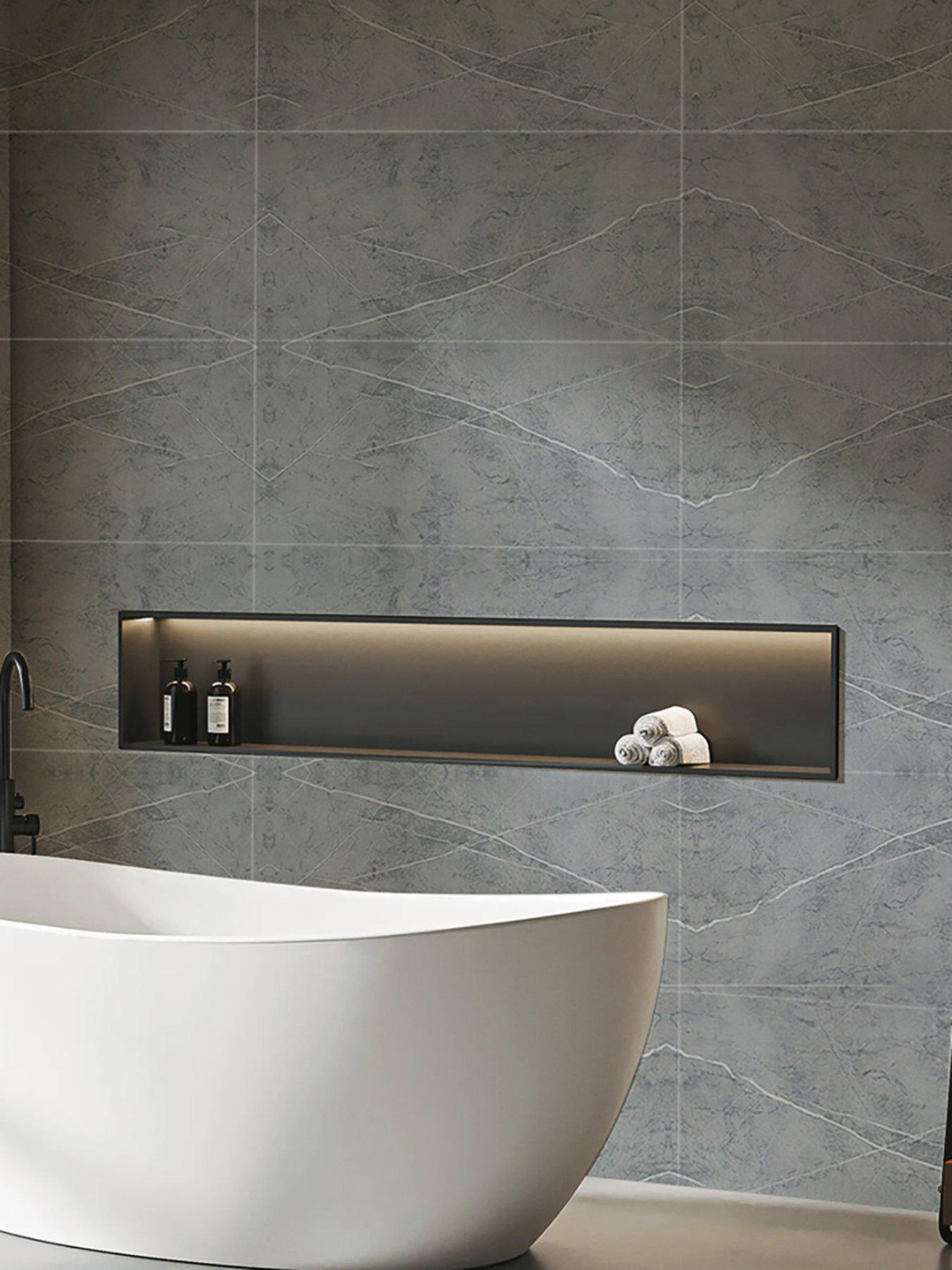 Living and Home 10 Pcs Pvc Peel And Stick Wall Tile Waterproof Decorative Blacksplash,2mm T,for Kitchen Living Room Bedroom