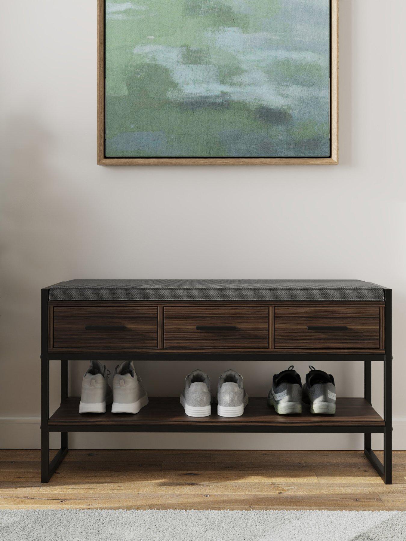 GFW Quinn Industrial Shoe Storage Bench - FSC® Certified