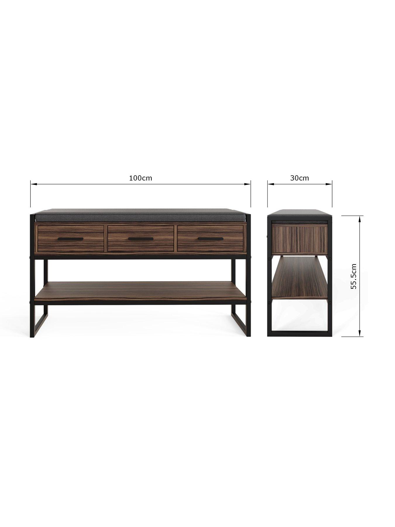 Image 7 of 7 of GFW Quinn Industrial Shoe Storage Bench - FSC&reg; Certified