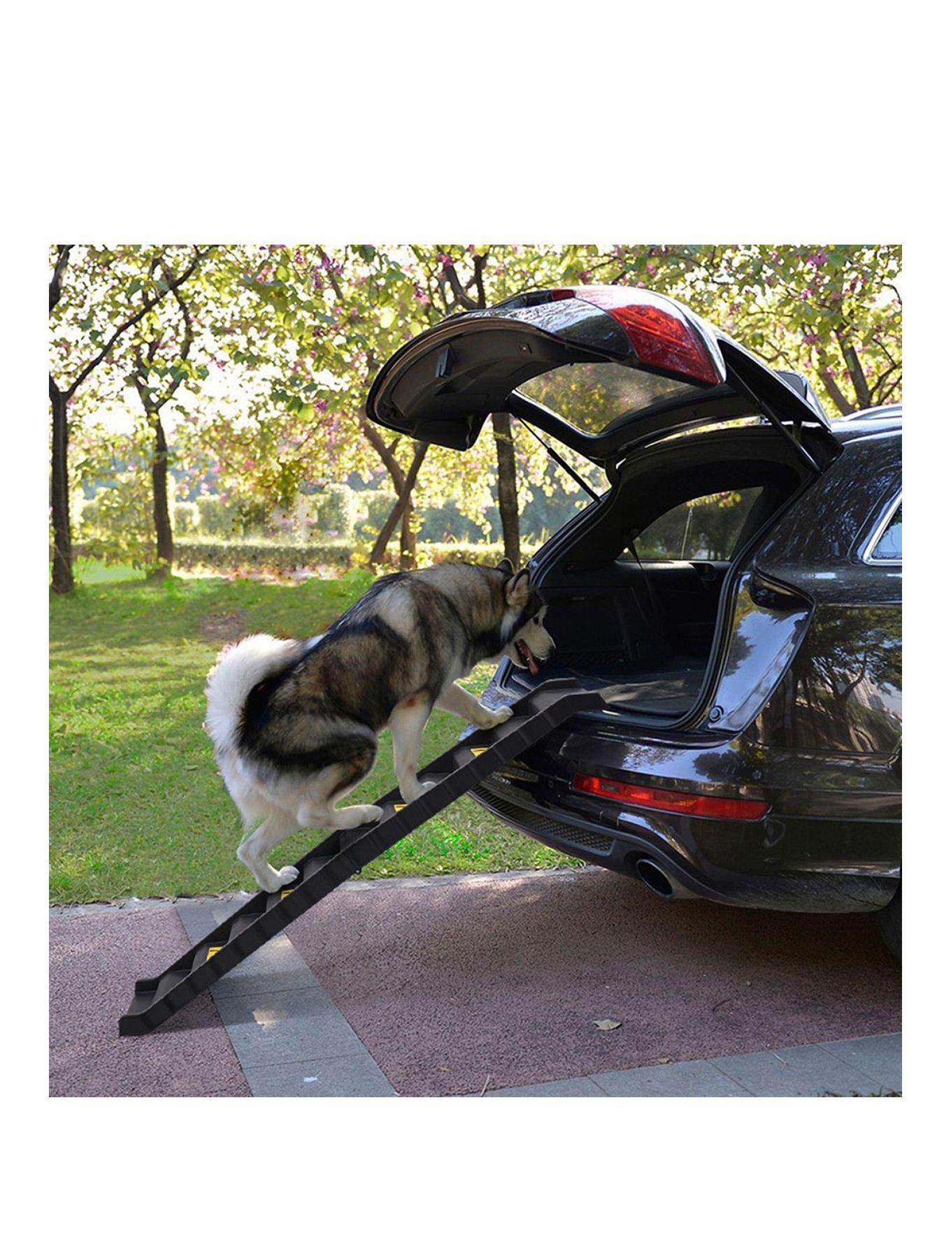 Image 2 of 7 of Living and Home Folding Portable Dog Pet Stairs Ramp Black Weight capacity up to 75kg