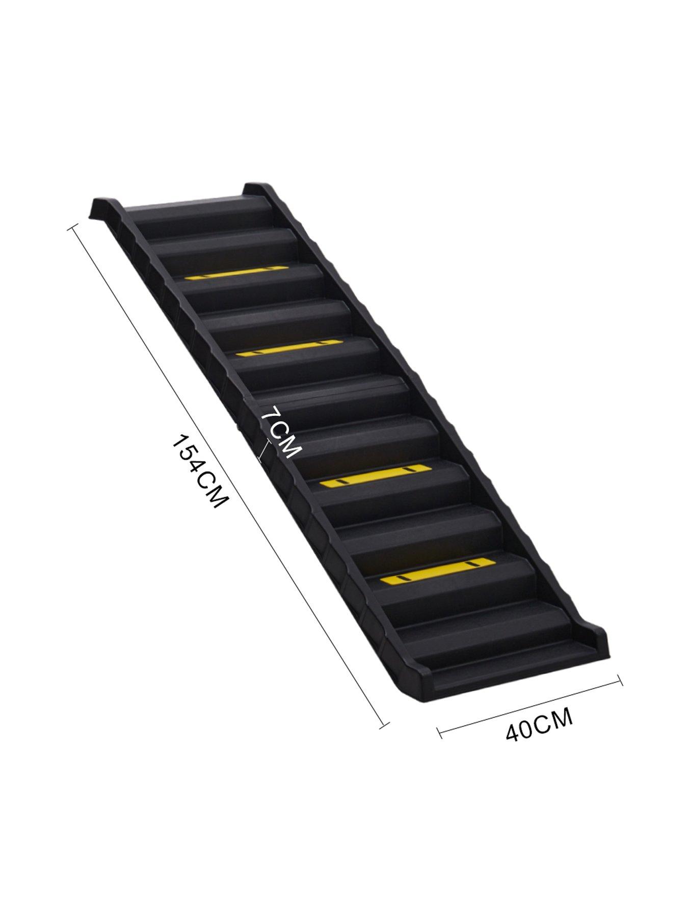 Image 7 of 7 of Living and Home Folding Portable Dog Pet Stairs Ramp Black Weight capacity up to 75kg