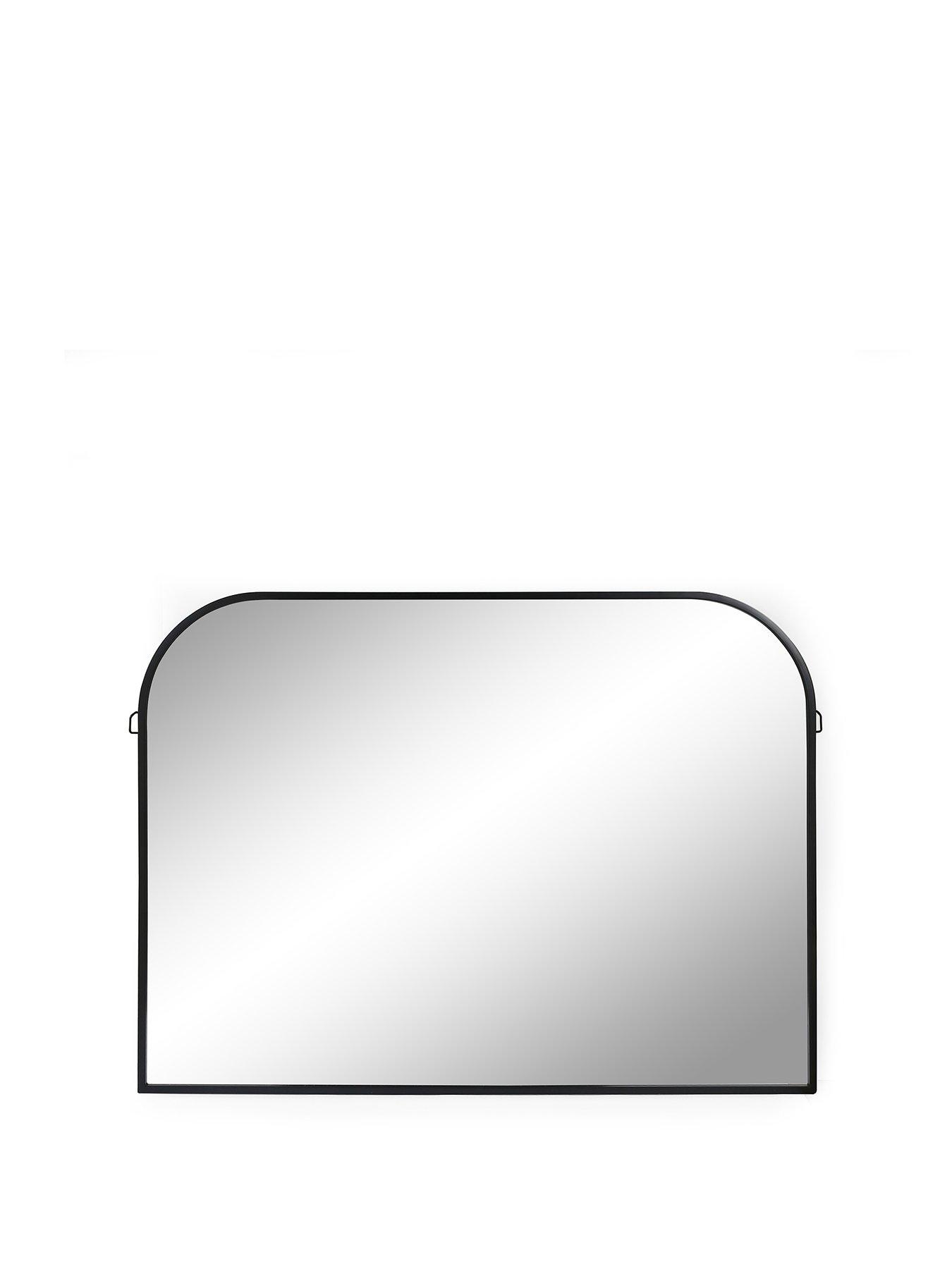 the-very-collection-black-rounded-arched-mirror-90x120cmstillFront