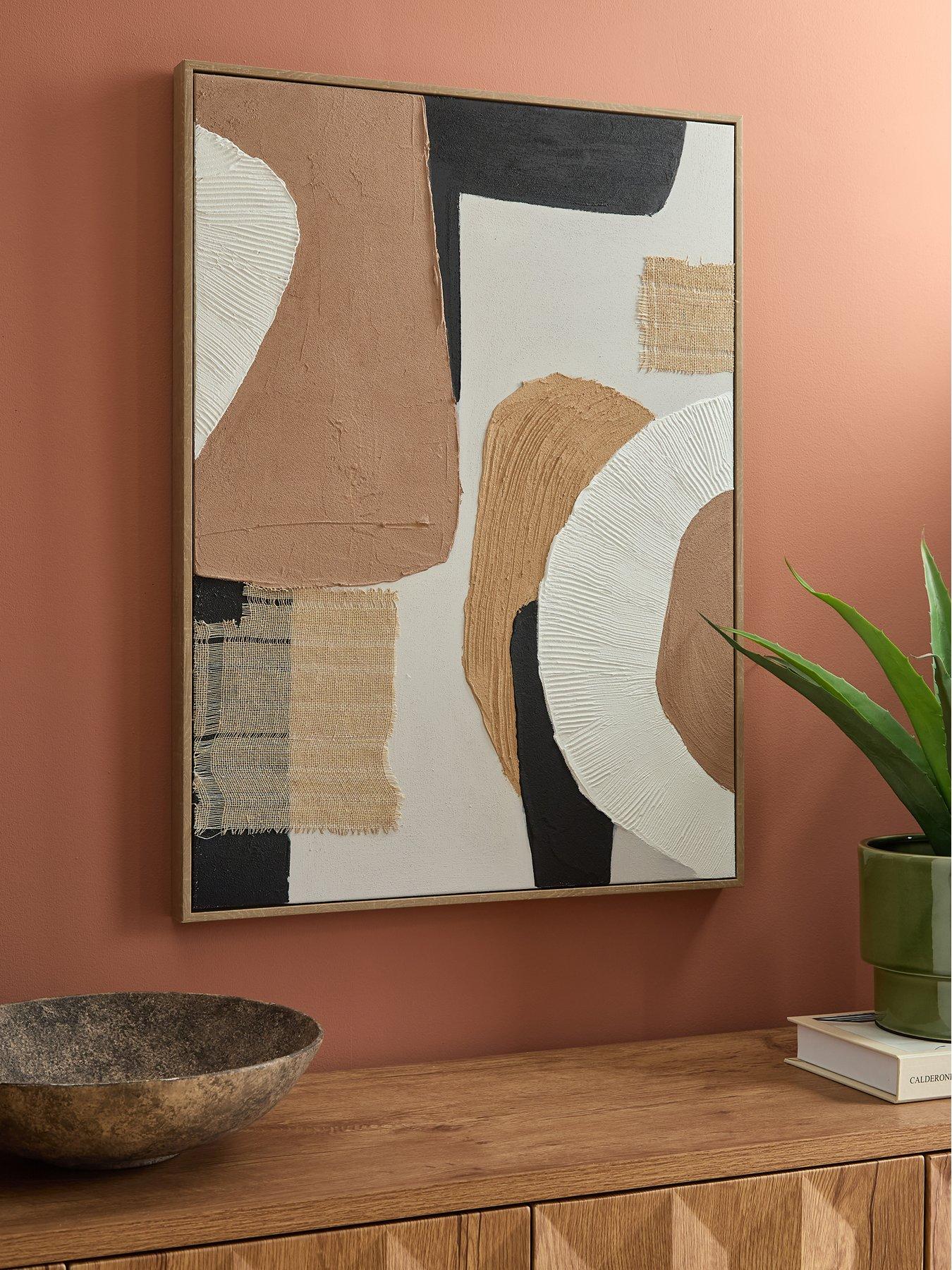 The Very Collection Revive Brown Abstract Canvas Wall Print - FSC® Certified