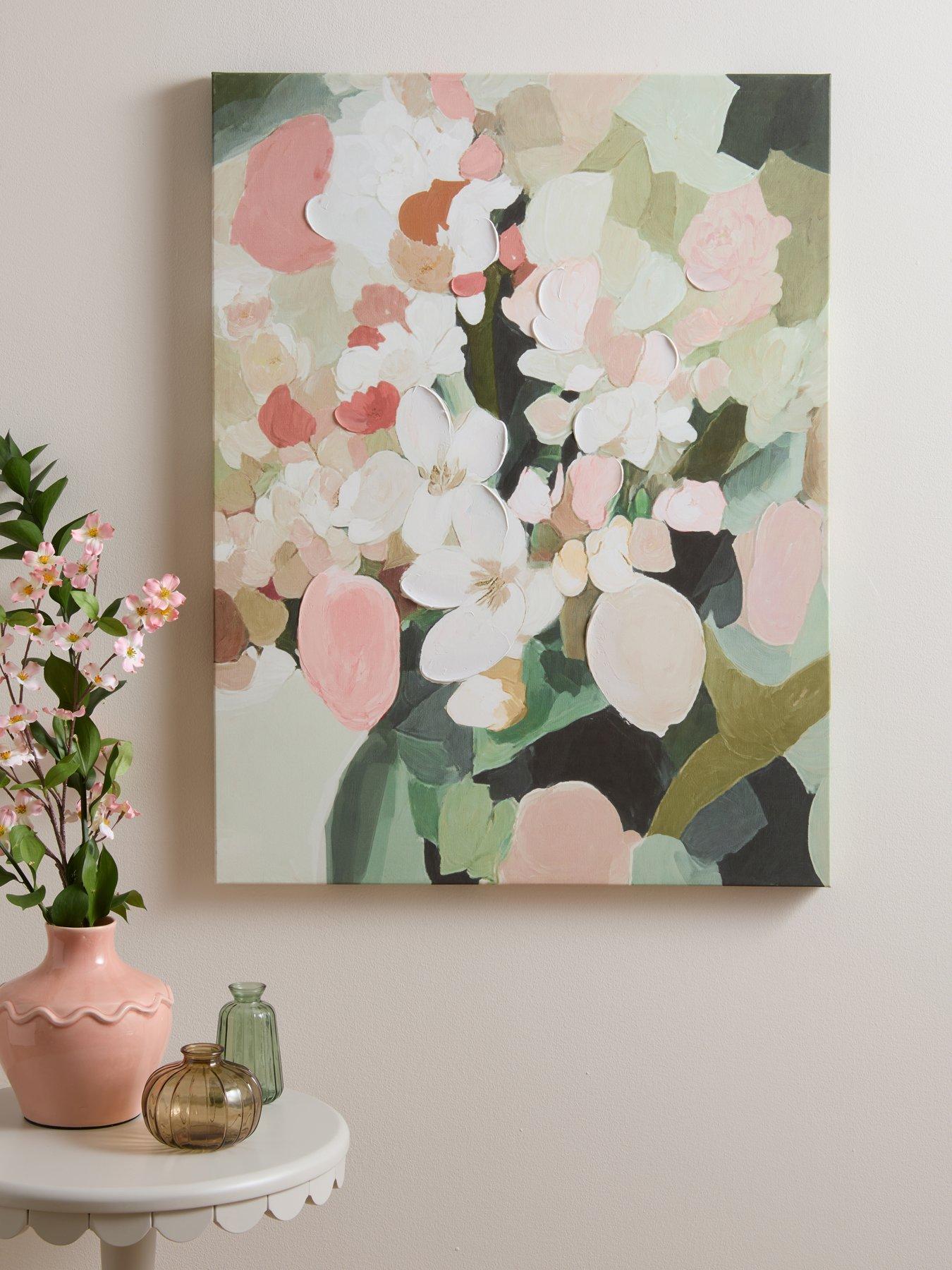Image 1 of 5 of The Very Collection Spring Garden Abstract Flower Canvas