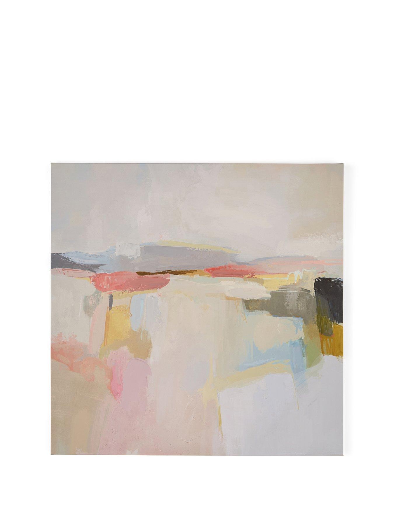 Image 2 of 5 of The Very Collection Blurred Pastel Abstract Canvas