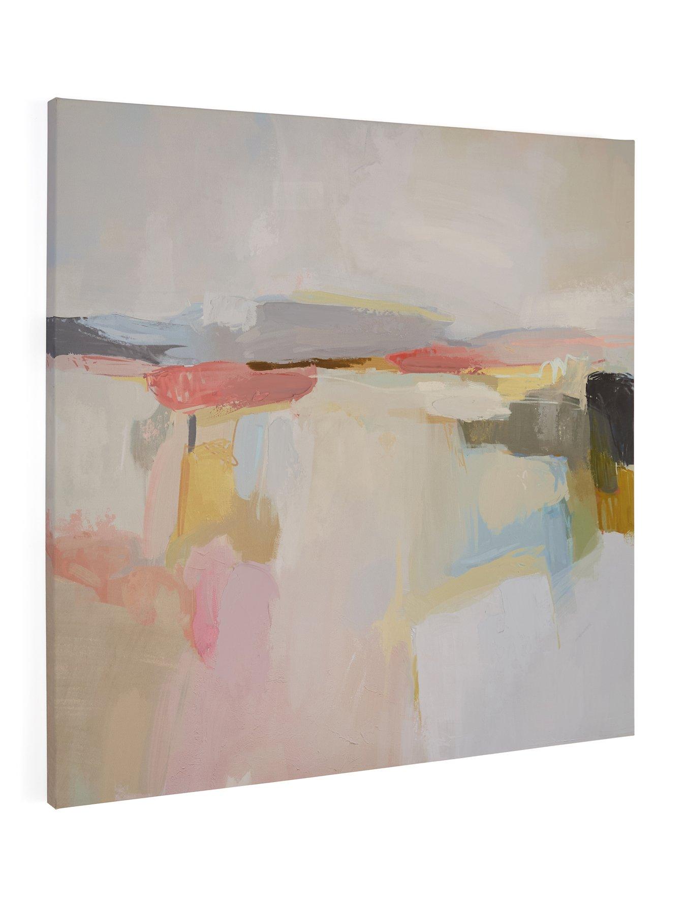 Image 3 of 5 of The Very Collection Blurred Pastel Abstract Canvas