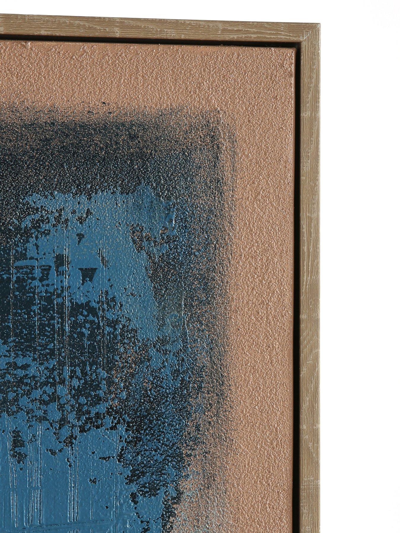 Image 5 of 6 of The Very Collection Dark Blue Abstract Canvas