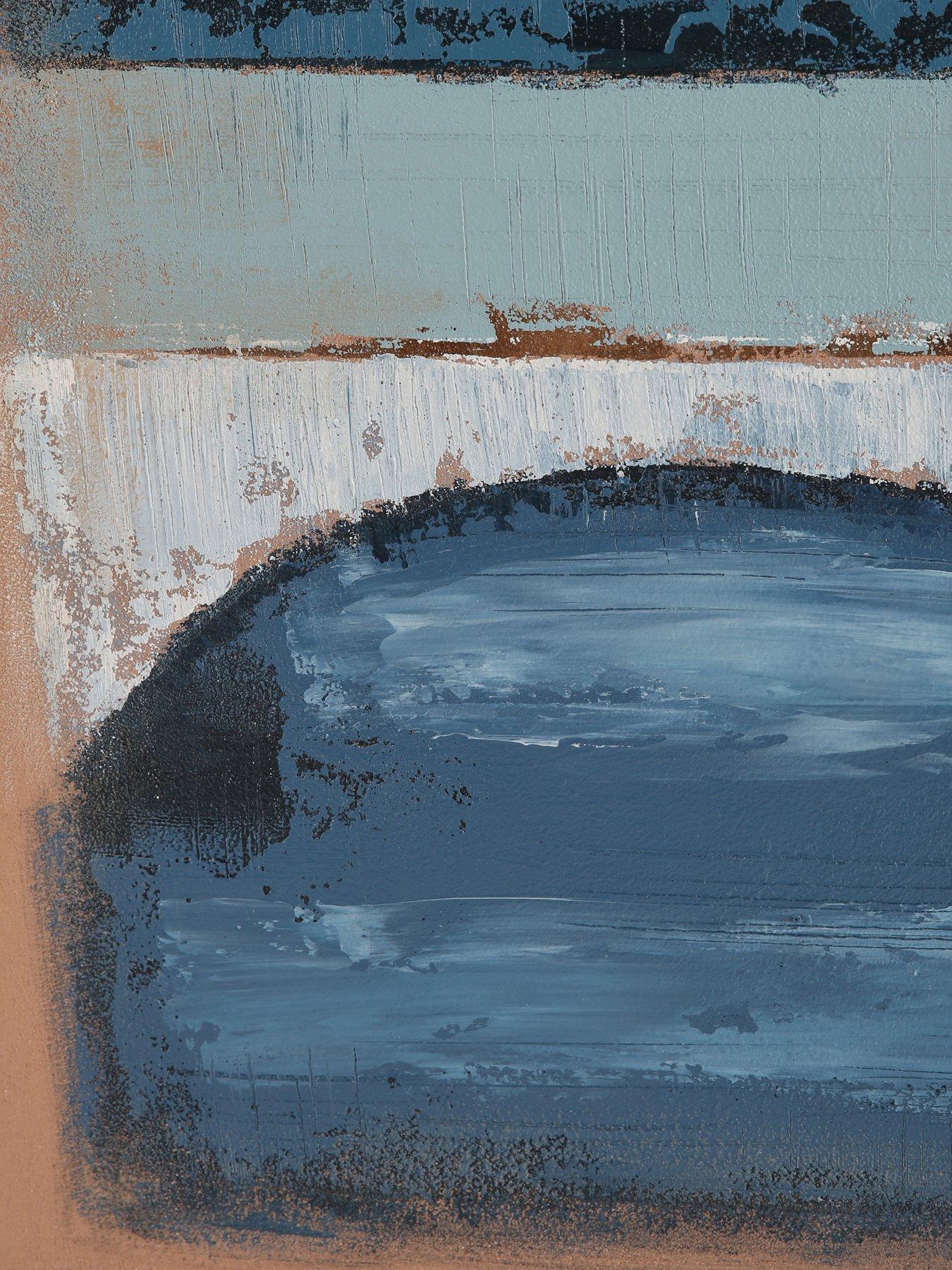 Image 6 of 6 of The Very Collection Dark Blue Abstract Canvas