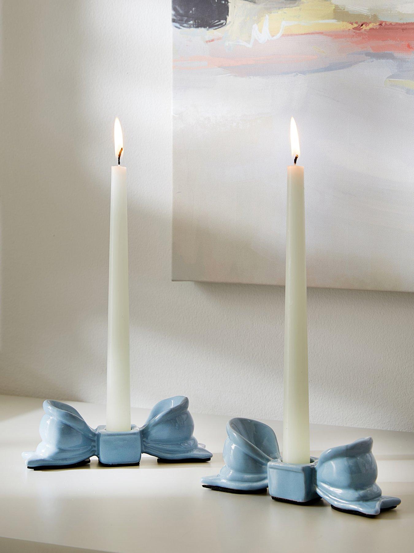 the-very-collection-set-of-2-ceramic-bow-candle-holder-bluefront