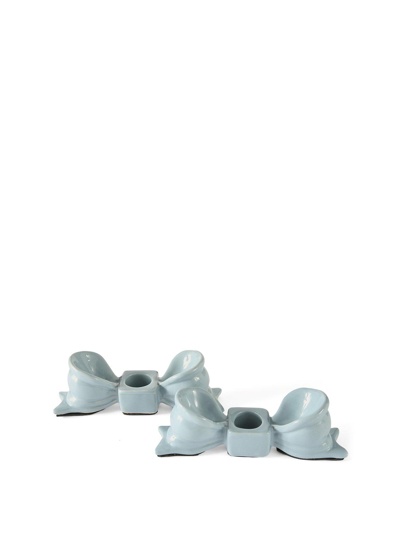 the-very-collection-set-of-2-ceramic-bow-candle-holder-bluestillFront