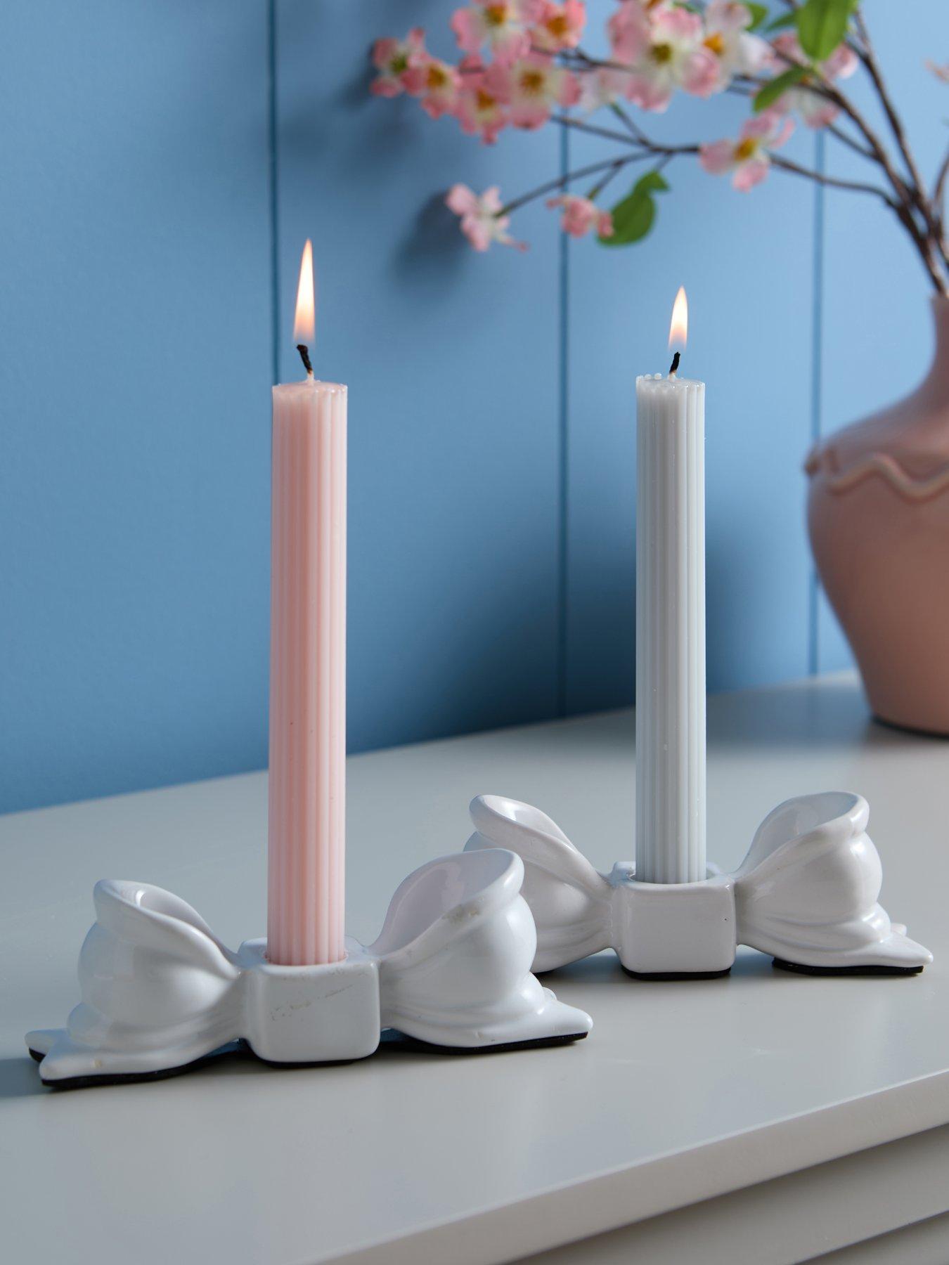 the-very-collection-set-of-2-ceramic-bow-candle-holder-whitefront