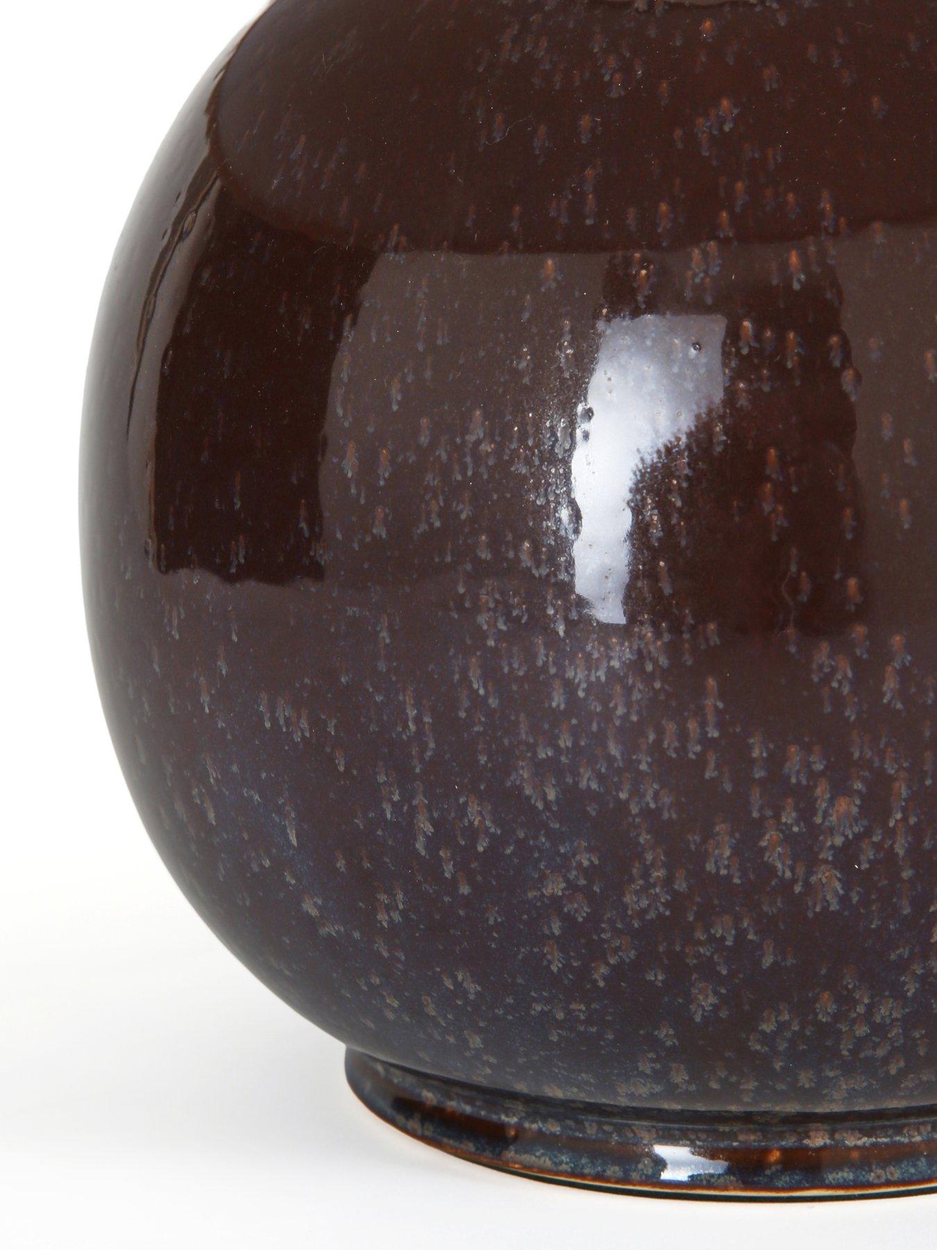 Image 5 of 6 of The Very Collection Brown Ceramic Sphere Table Lamp