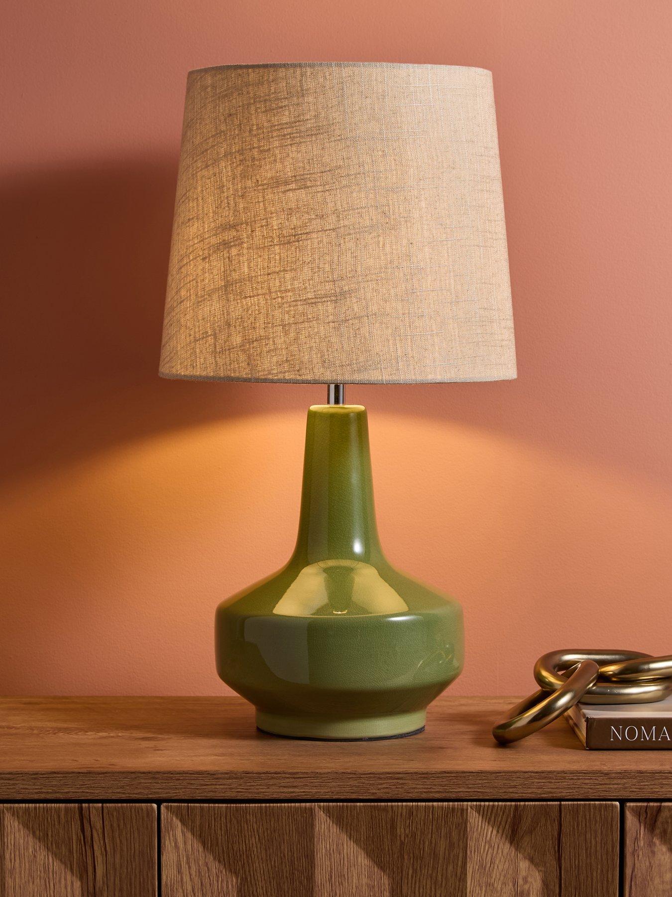 The Very Collection Crackle Glaze Ceramic Table Lamp