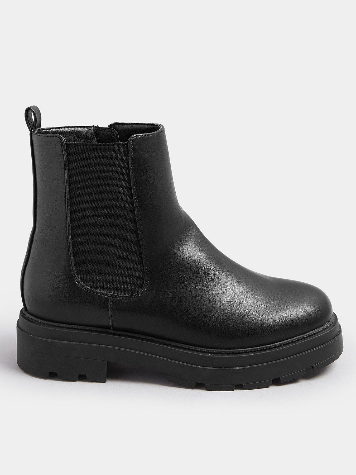 Yours Extra Wide Fit Chunky Chelsea Boots - Black