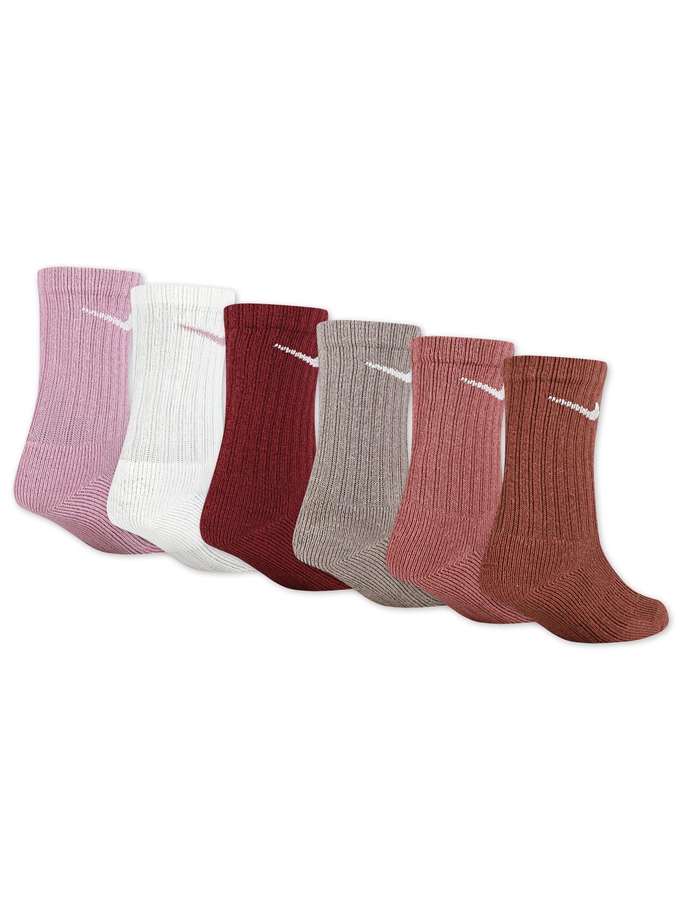 nike-kids-unisex-6-pack-basic-crew-socks-multi-pinkoutfit
