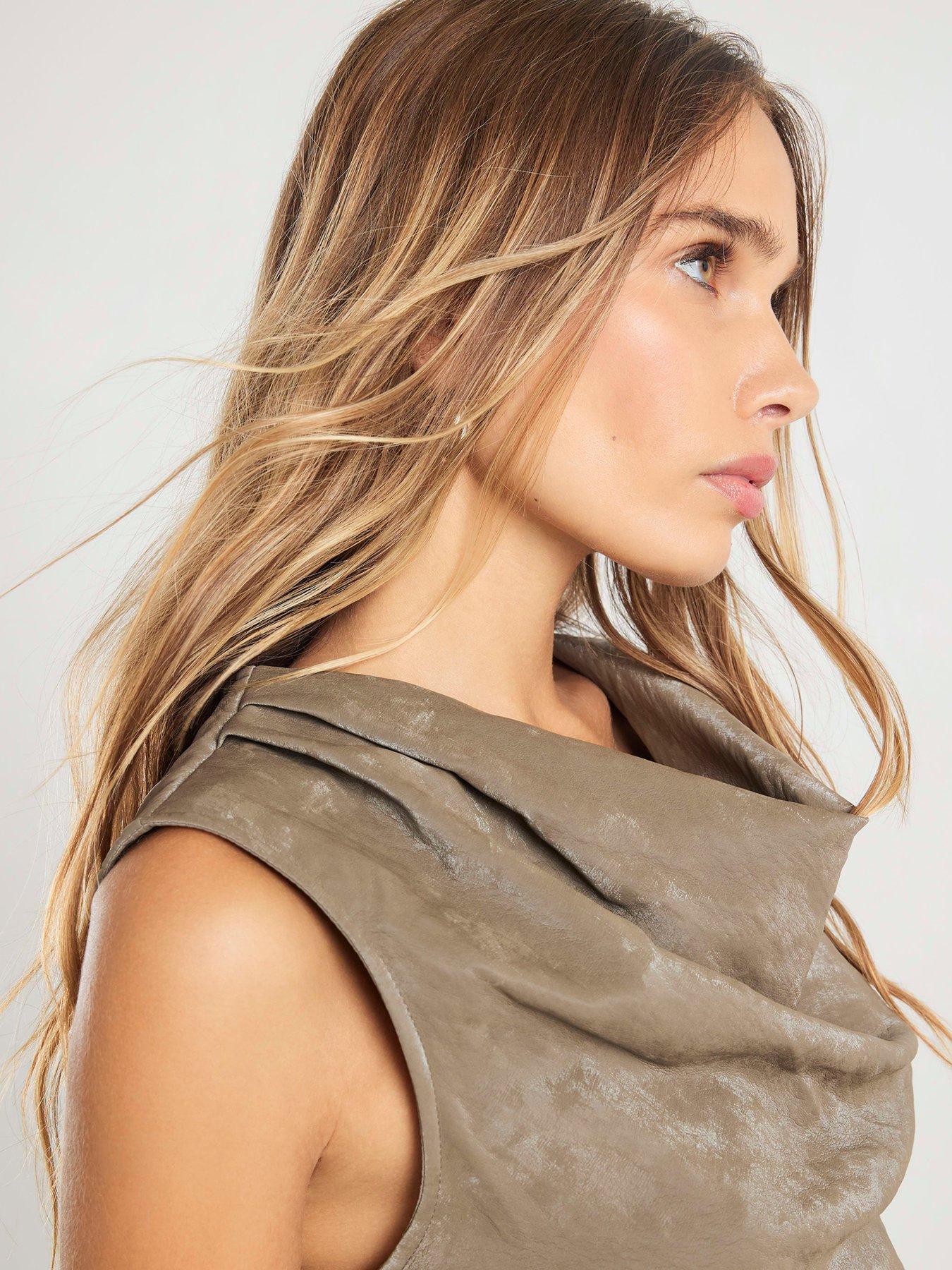 river-island-hammered-ruched-detail-top-khakioutfit