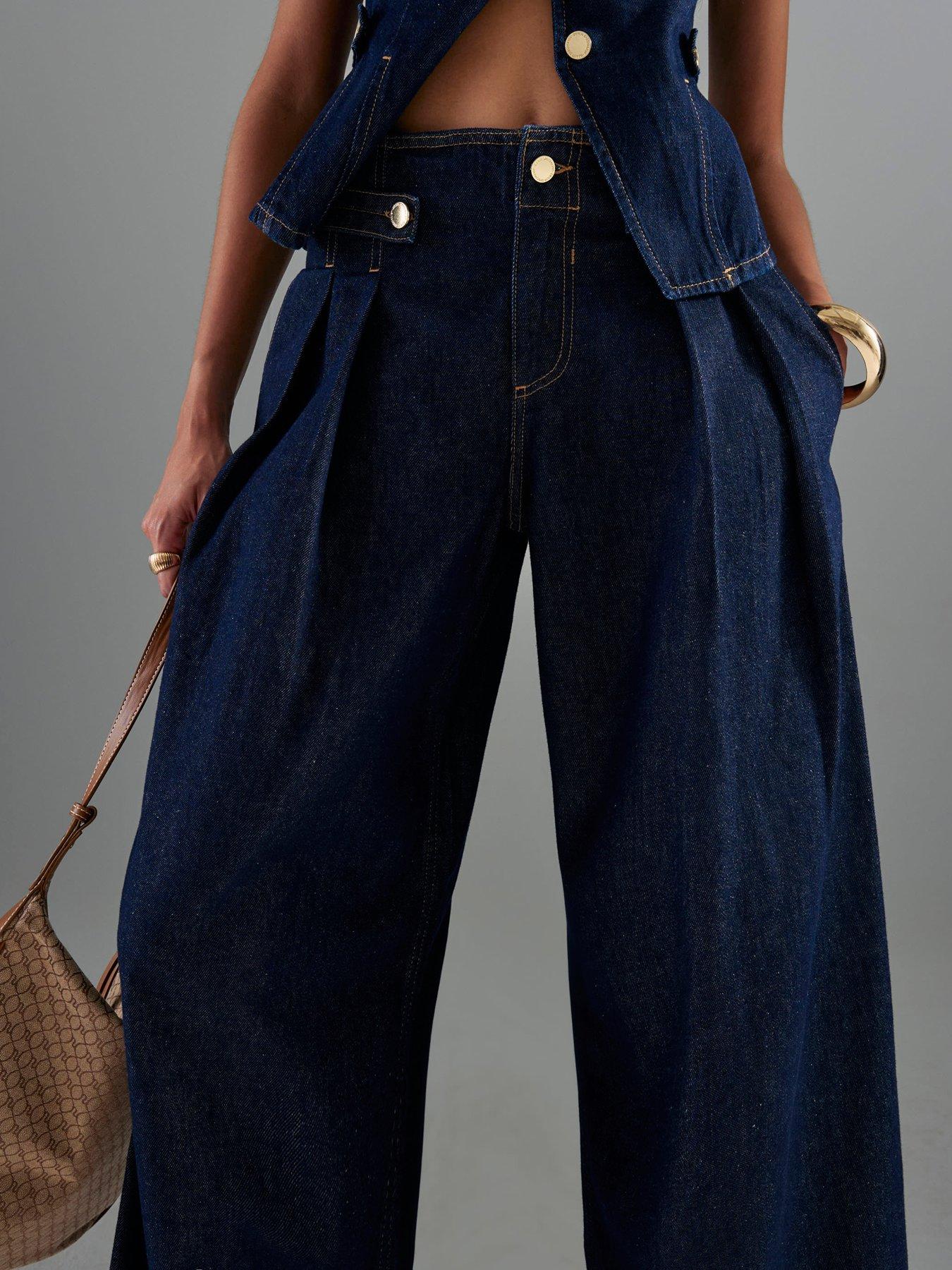 river-island-tailored-wide-tab-front-jeansnbsp--bluedetail