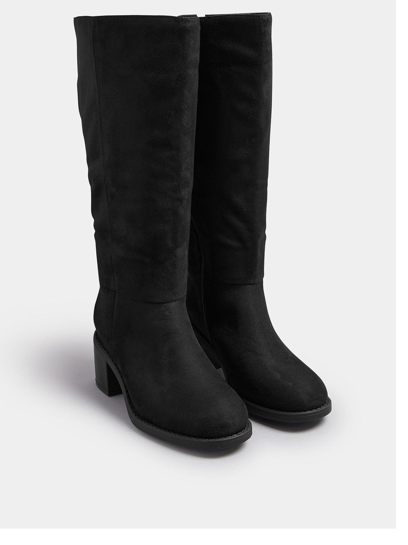 yours-wide-fit-block-heel-knee-high-boots-blackstillFront
