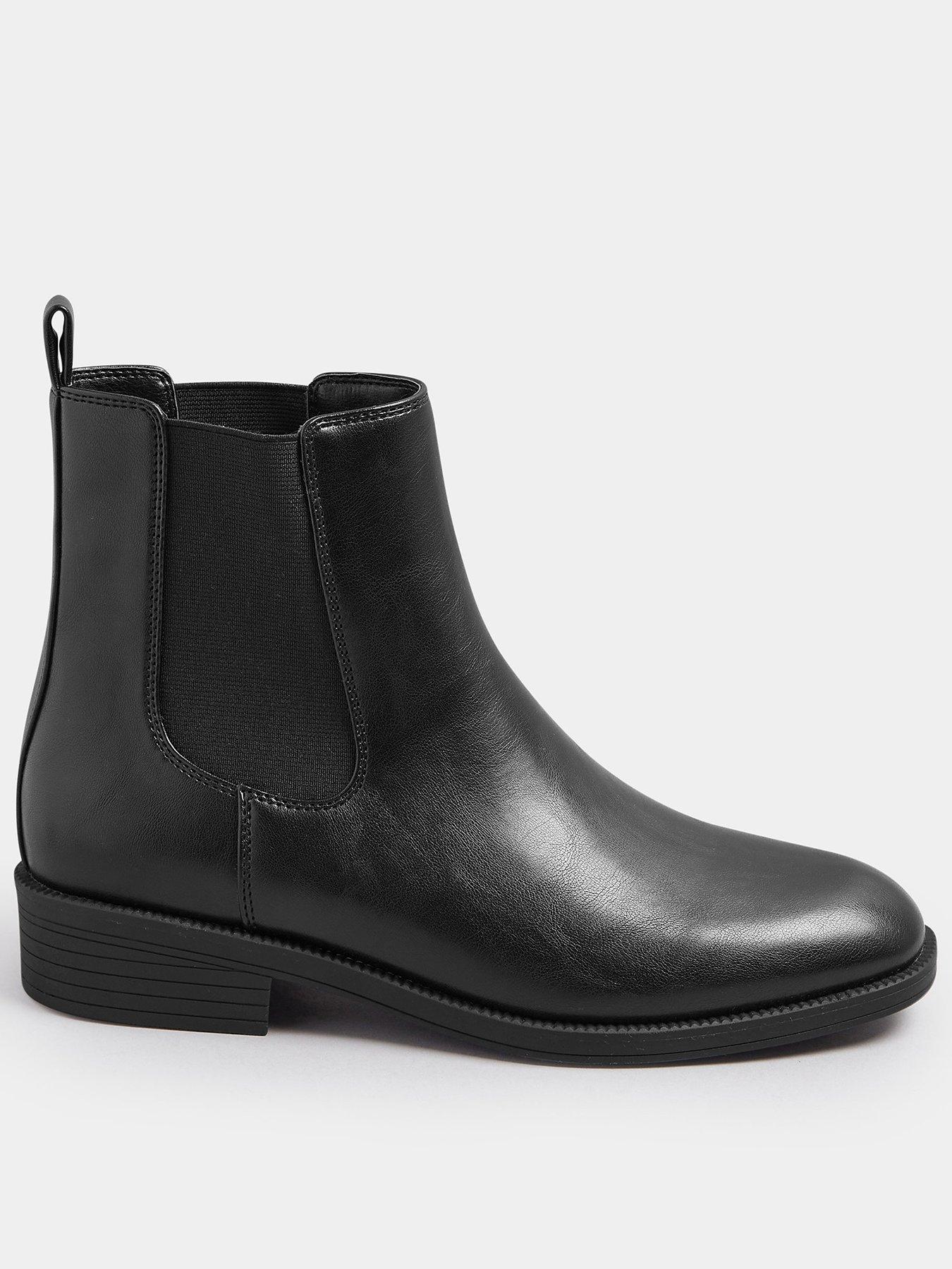 Yours Wide Fit Ankle Chelsea Boot - Black
