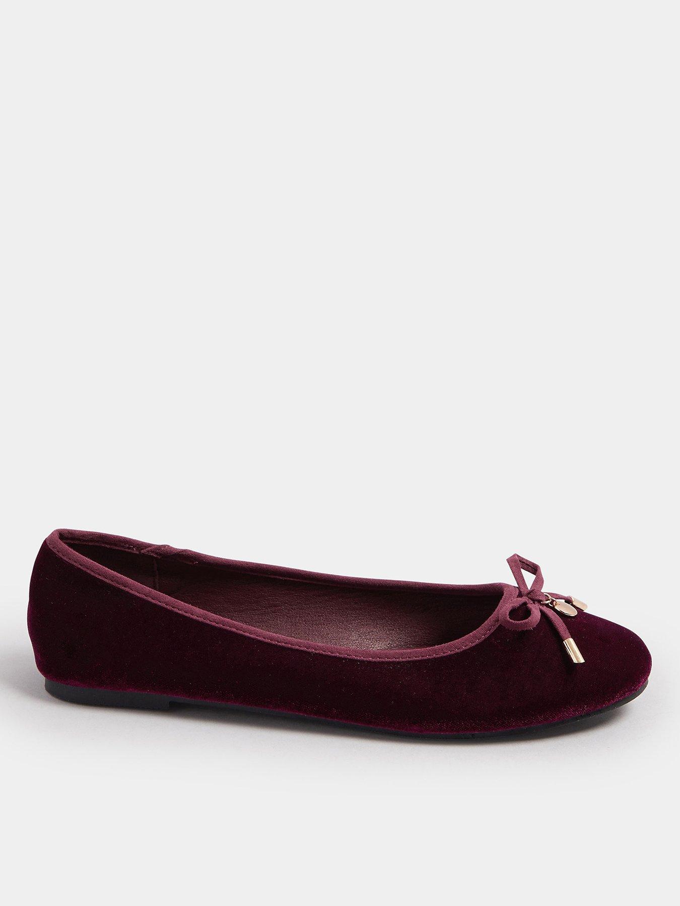 long-tall-sally-velvet-ballet-pump-red