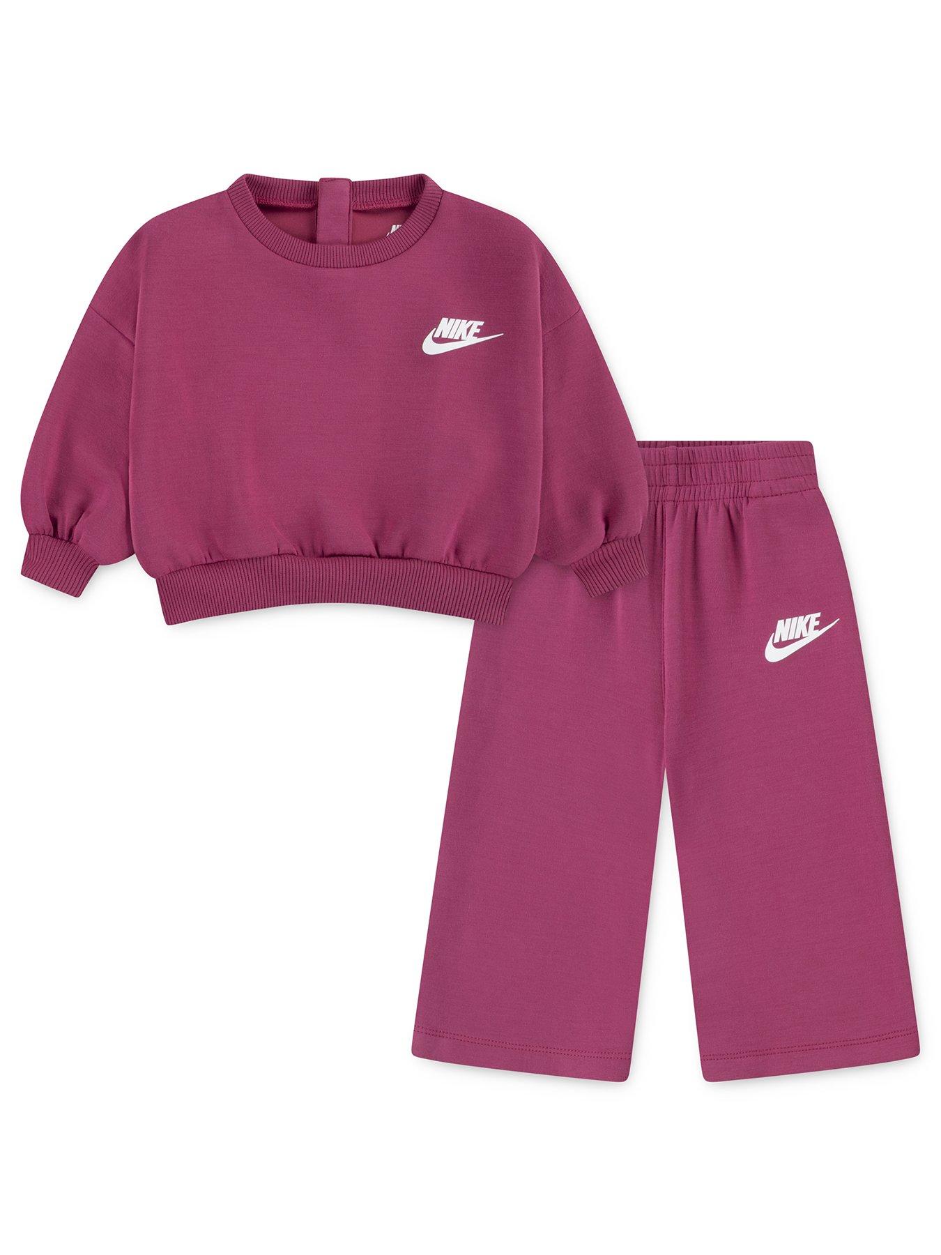 Nike Infant Girls Crew Wide Leg Pant Set - Red