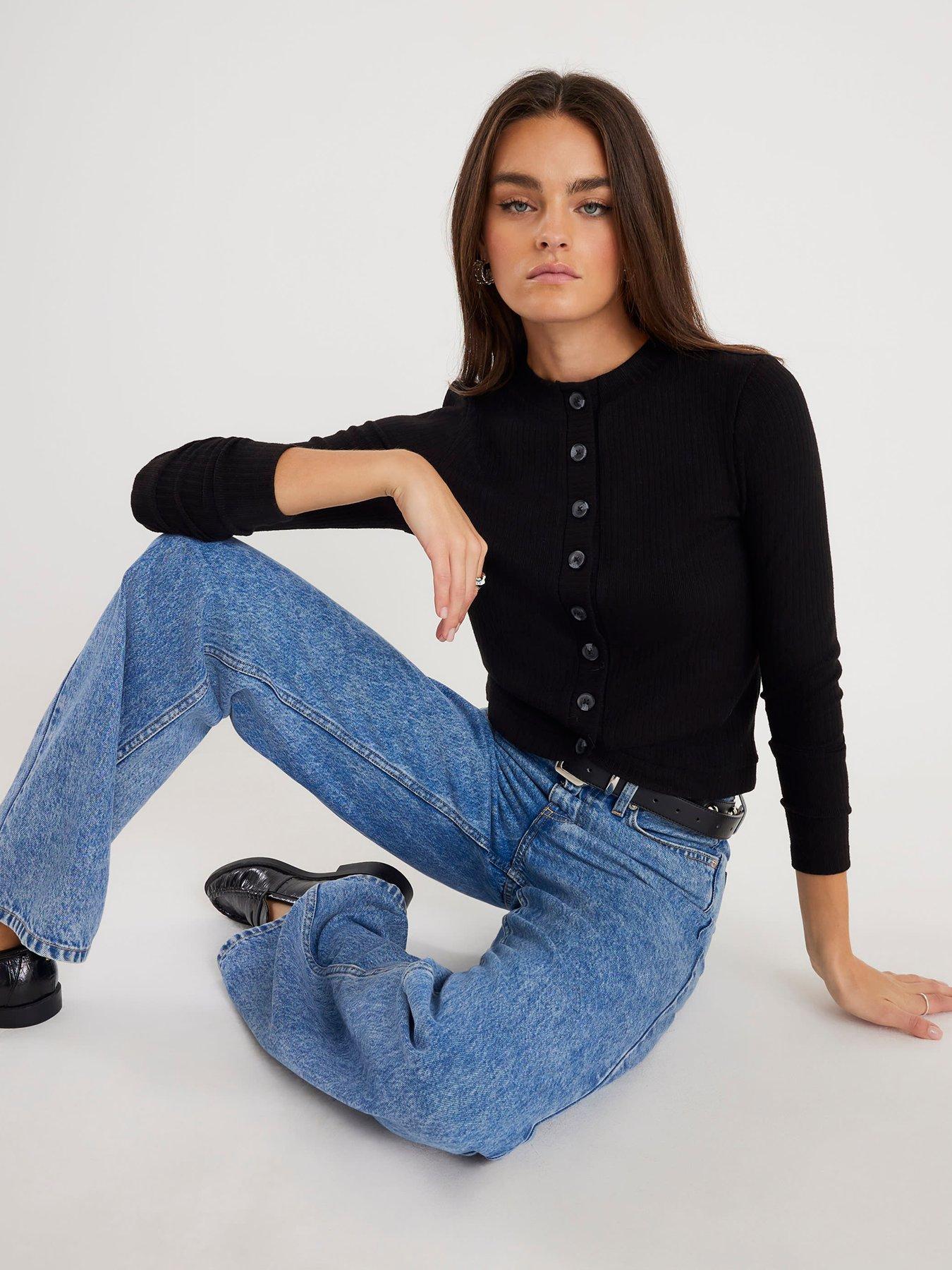 river-island-long-sleeve-curved-hem-cardi-blackoutfit